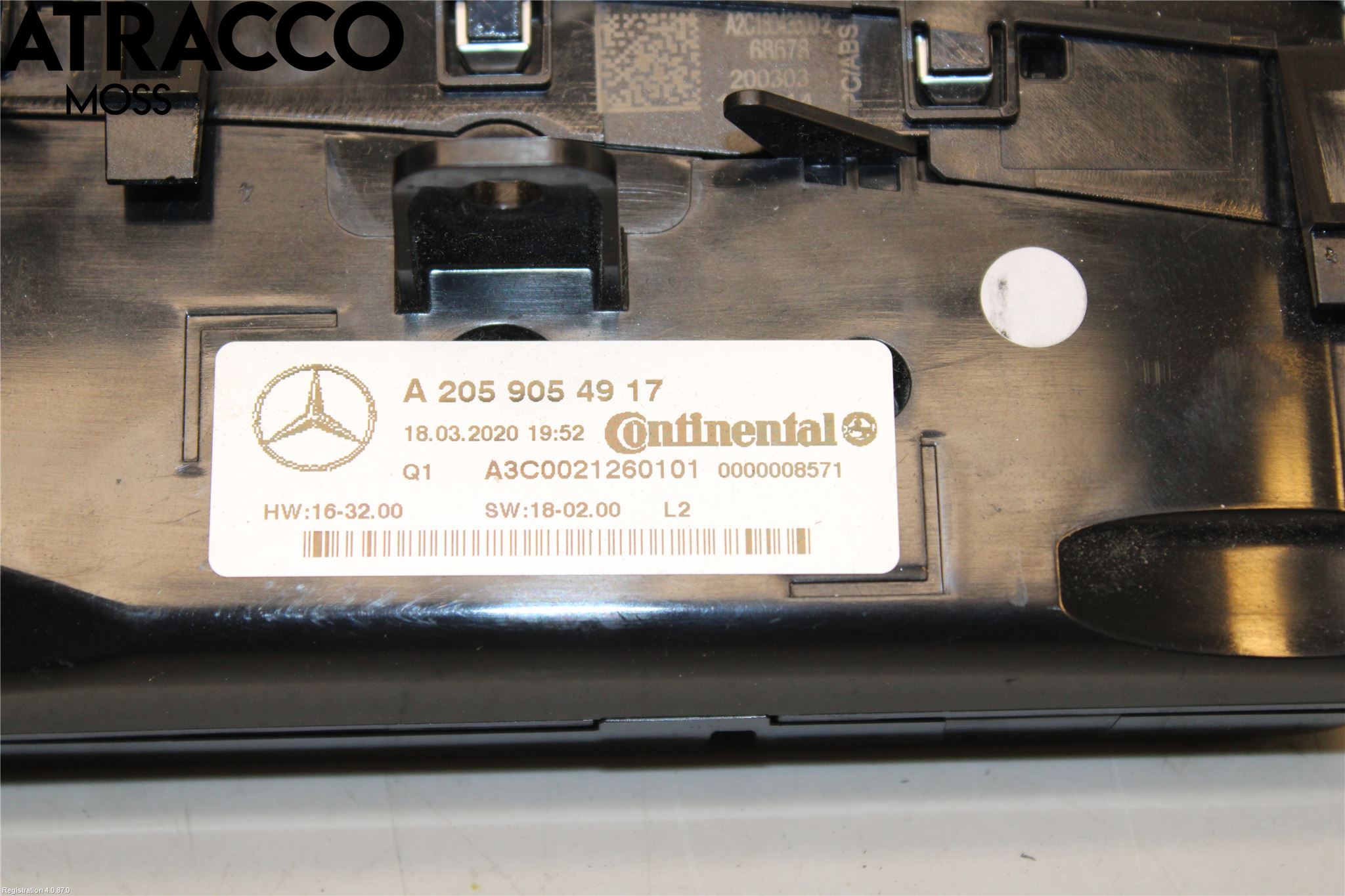 Mercedes-Benz MB EQC (N293) 20- Varme Ac Betjening-Display