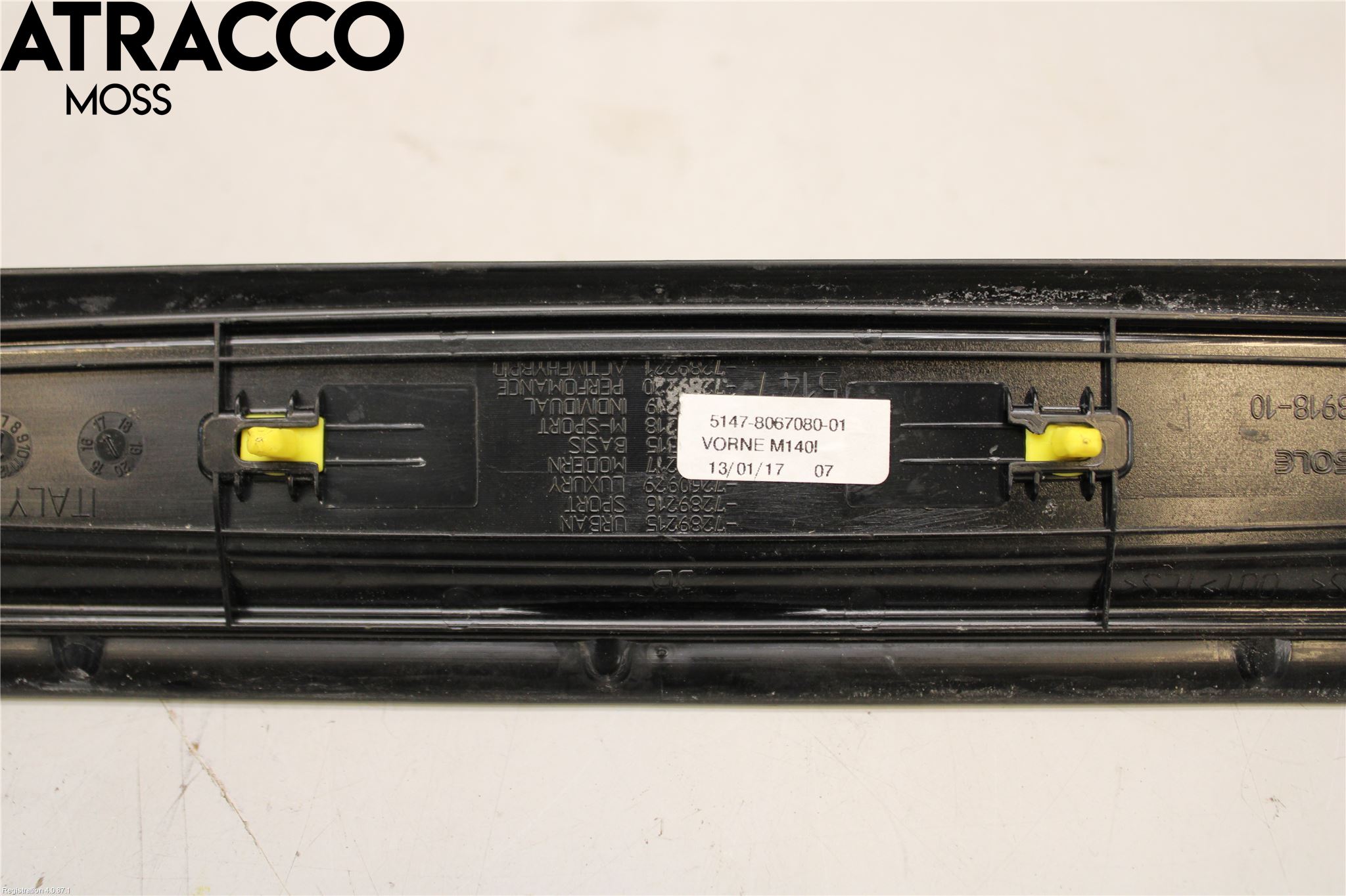 BMW 1 F20/F21 11-19 Innr Terskel Innstigning