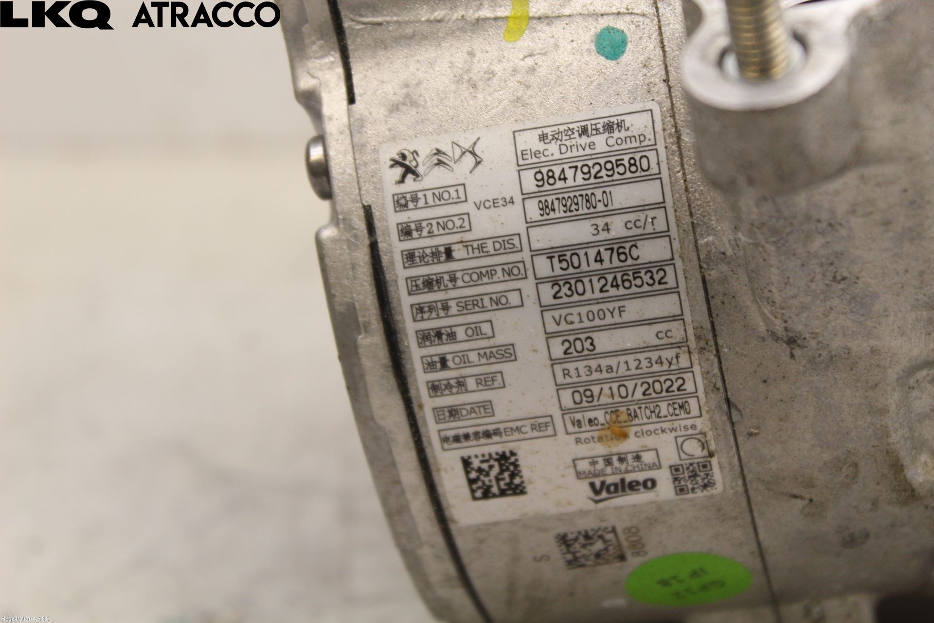 Opel CORSA F, CORSA-E 20- Varme Ac Kompressor