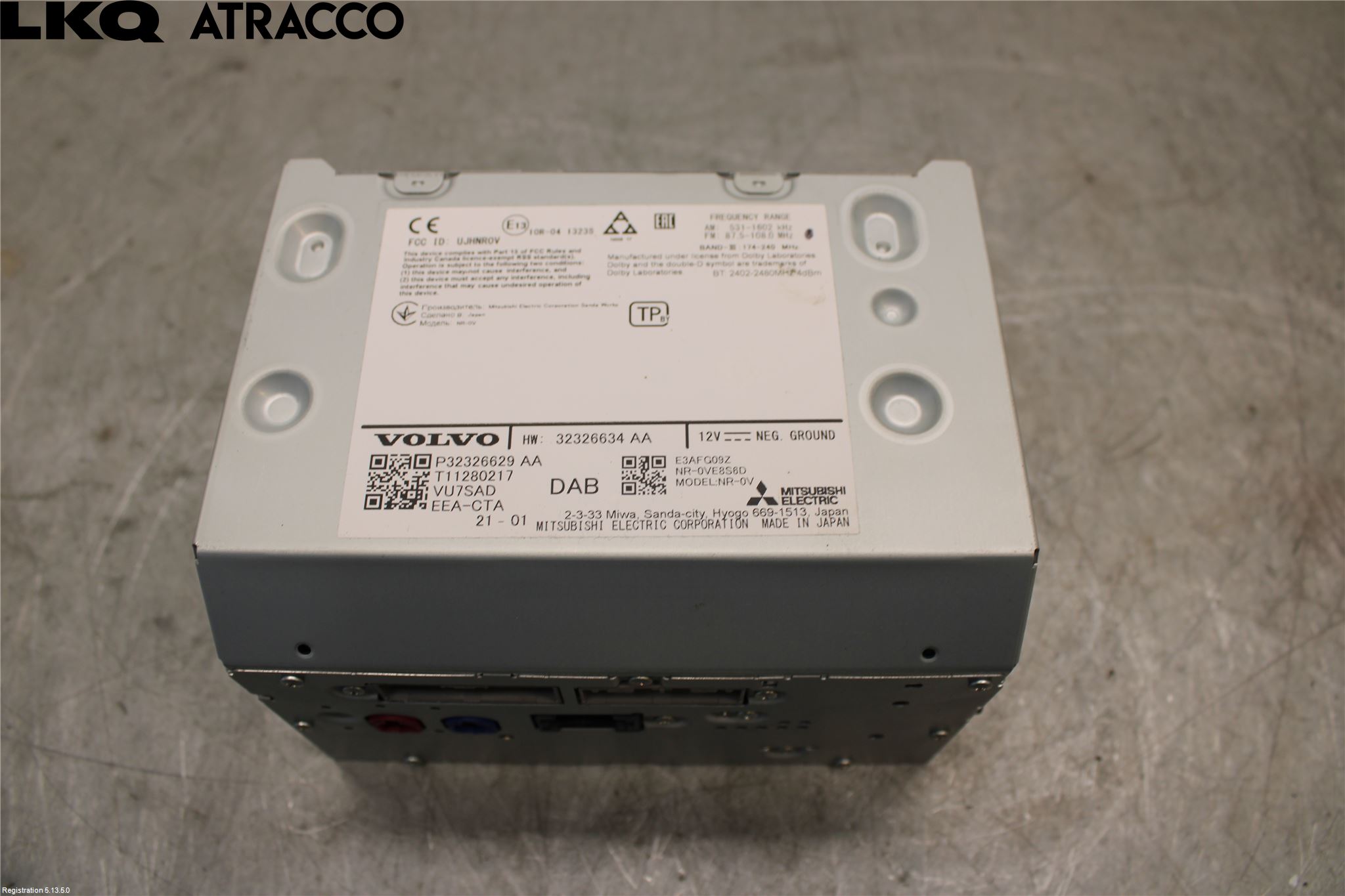 Volvo V60 19- Stereo Radio