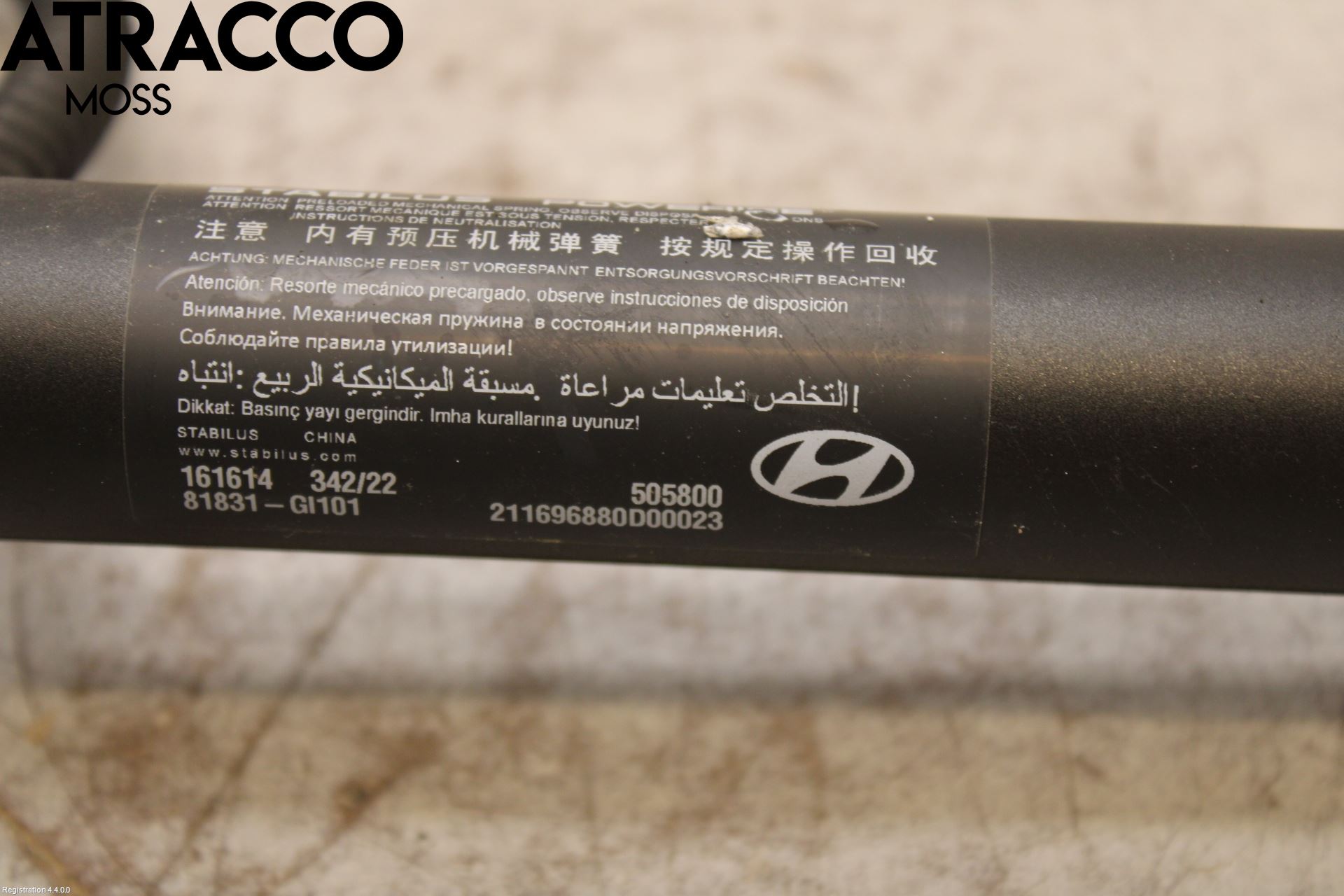 Hyundai IONIQ AE 17-22 Bakluke Demper-Gassfjær