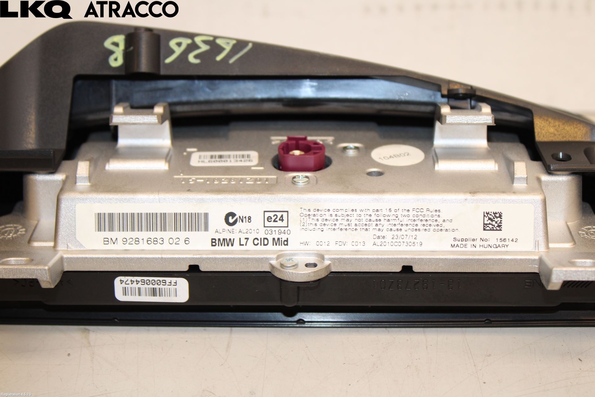 BMW 1 F20/F21 11-19 Multifunktionsdisplay