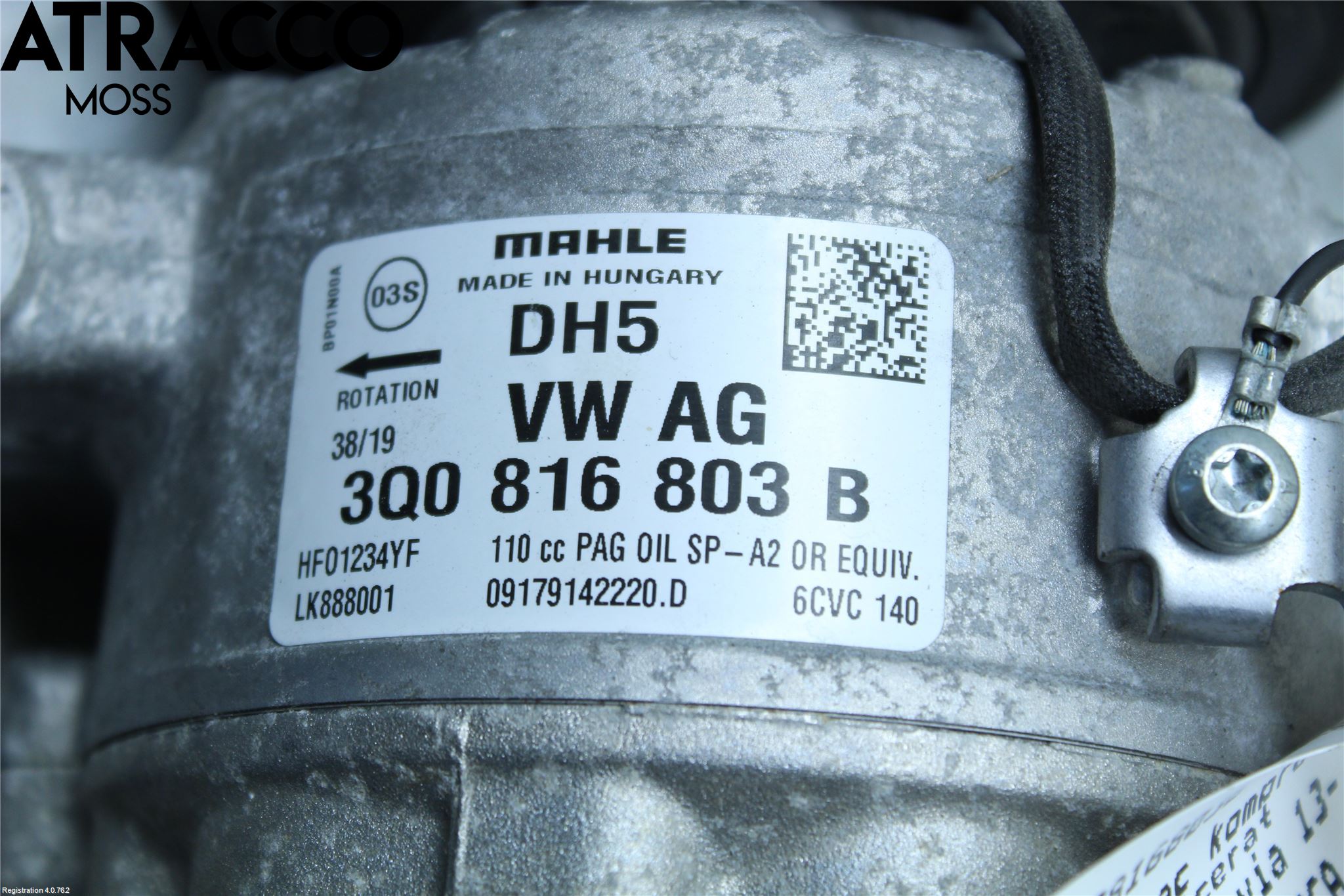 Skoda OCTAVIA (5E) 13-20 Varme Ac Kompressor