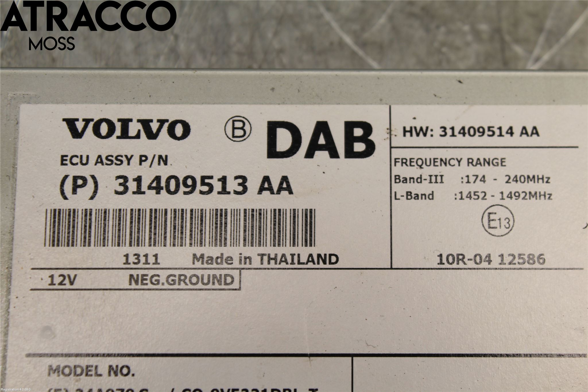 Volvo V60 14-18 Stereo Radio Øvrig