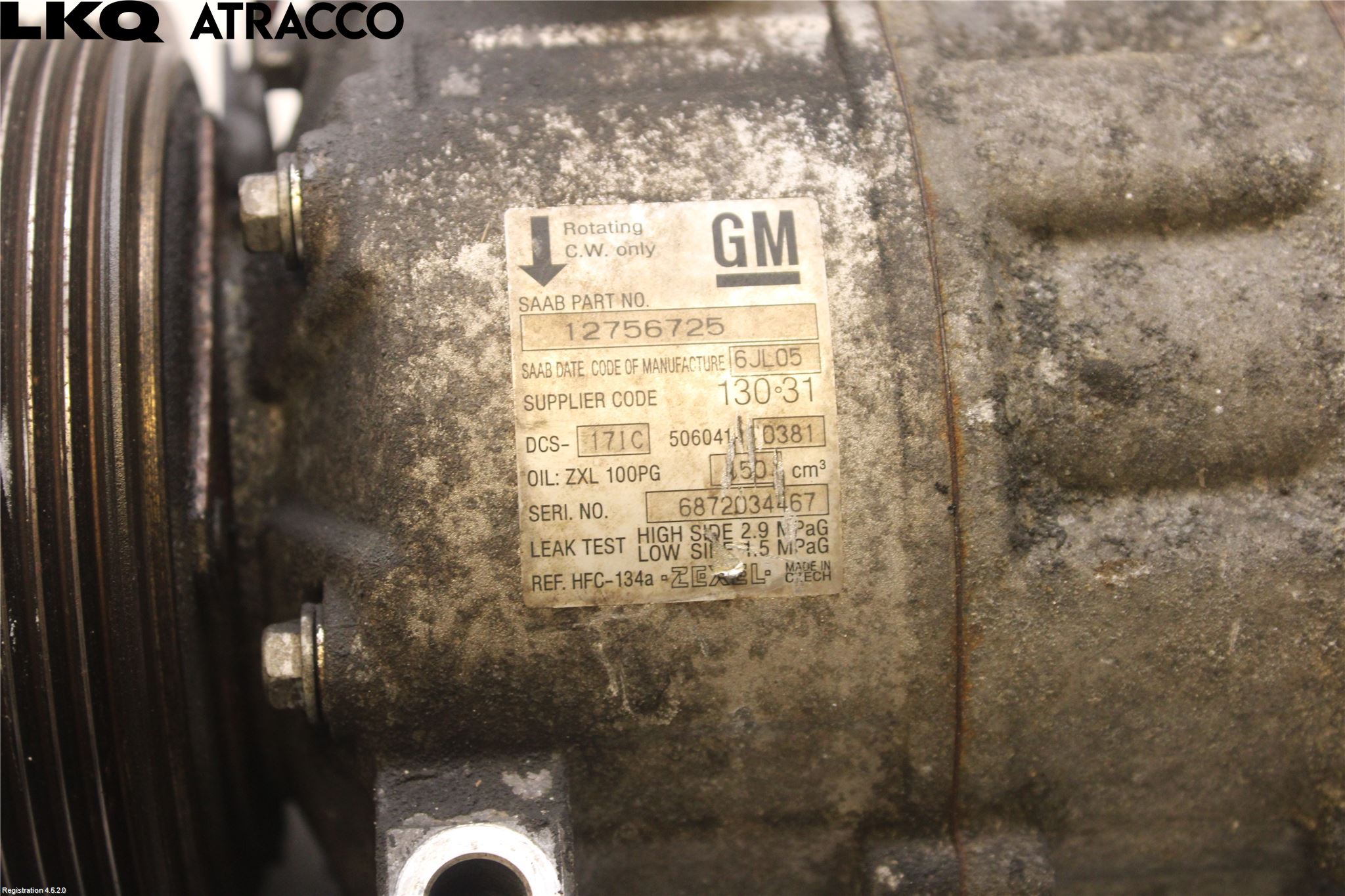 Saab 9-5     06-10 Varme Ac Kompressor