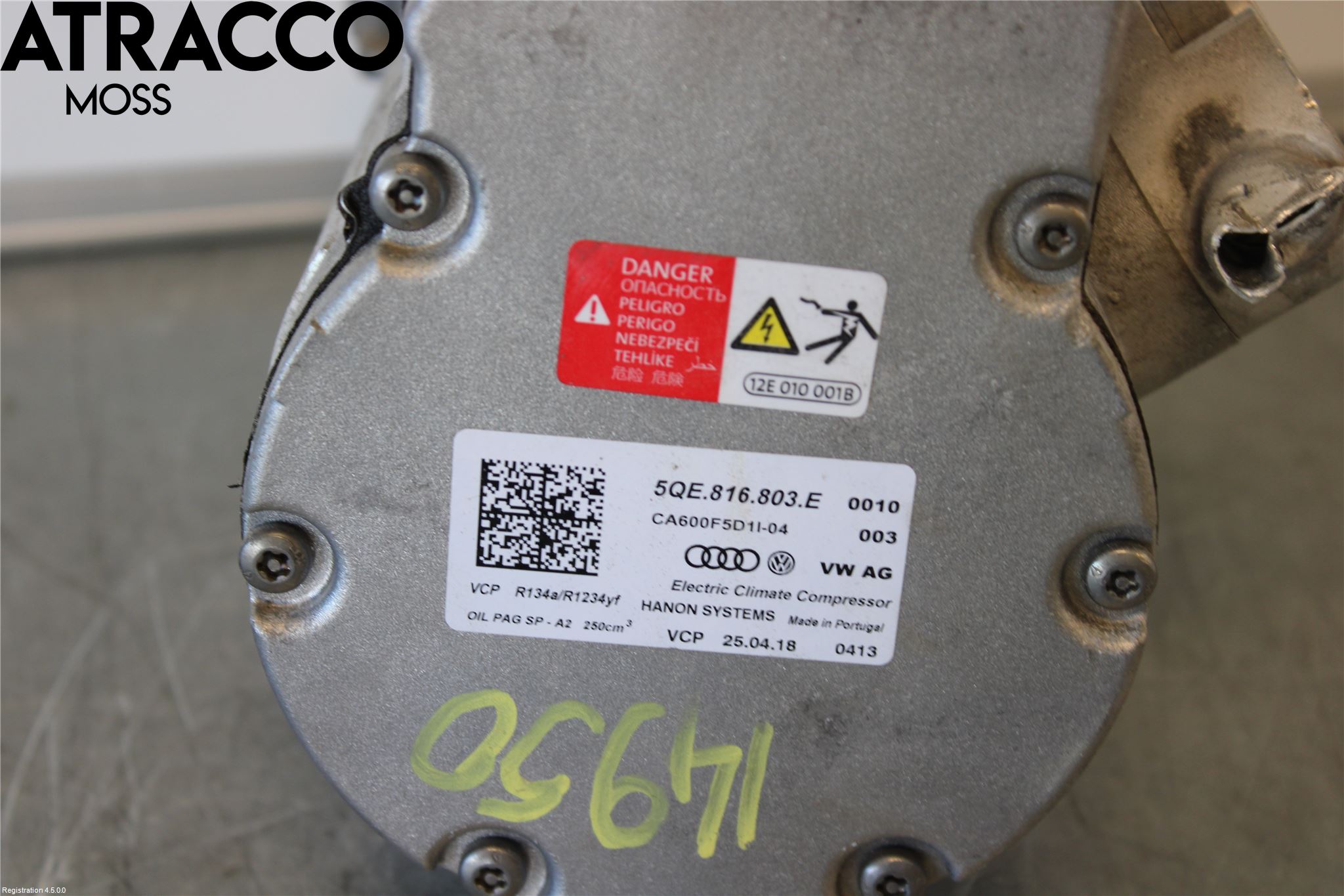 Volkswagen VW GOLF / E-GOLF VII 13-20 Varme Ac Kompressor