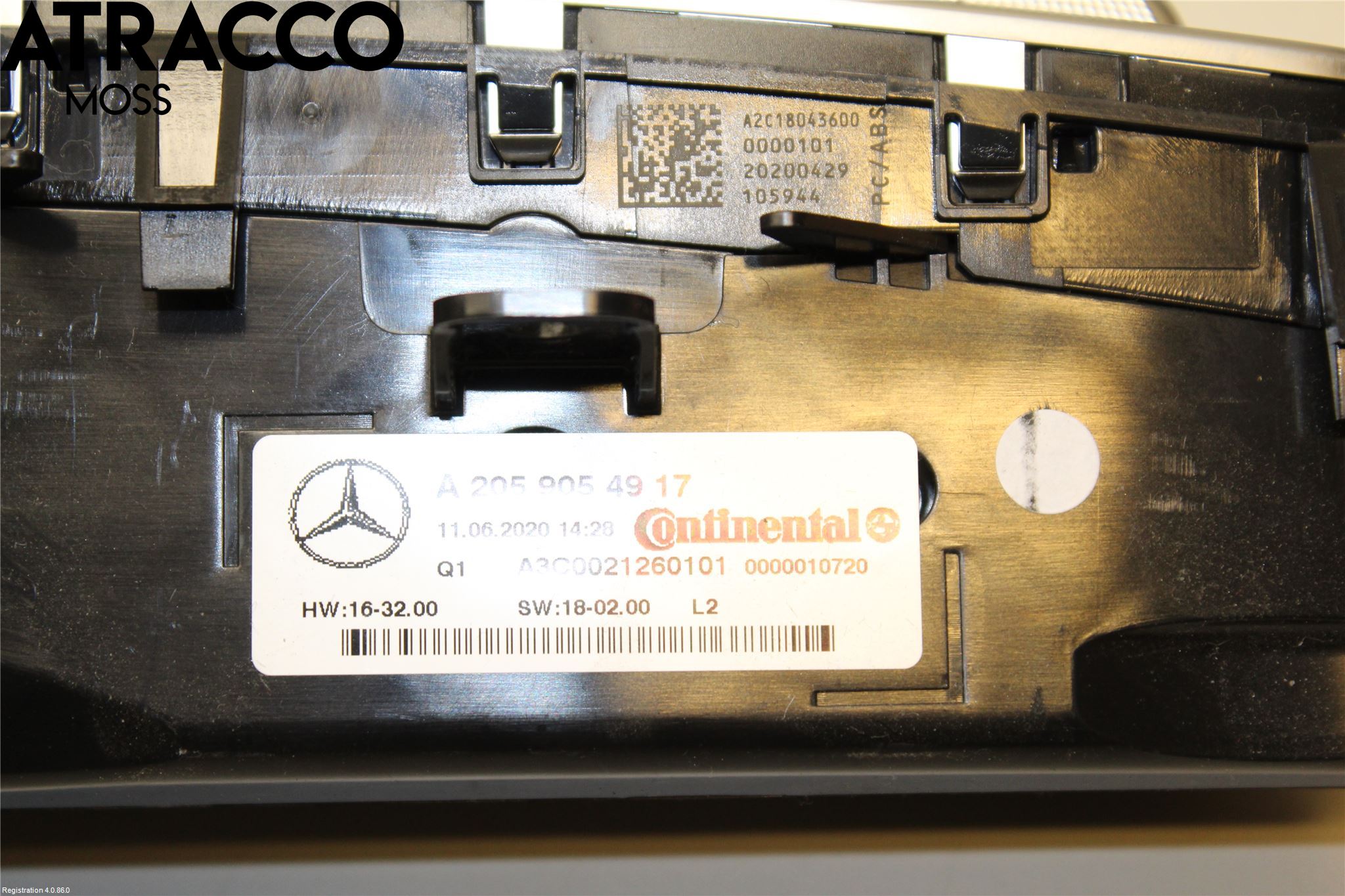 Mercedes-Benz MB EQC (N293) 20- Varme Ac Betjening-Display