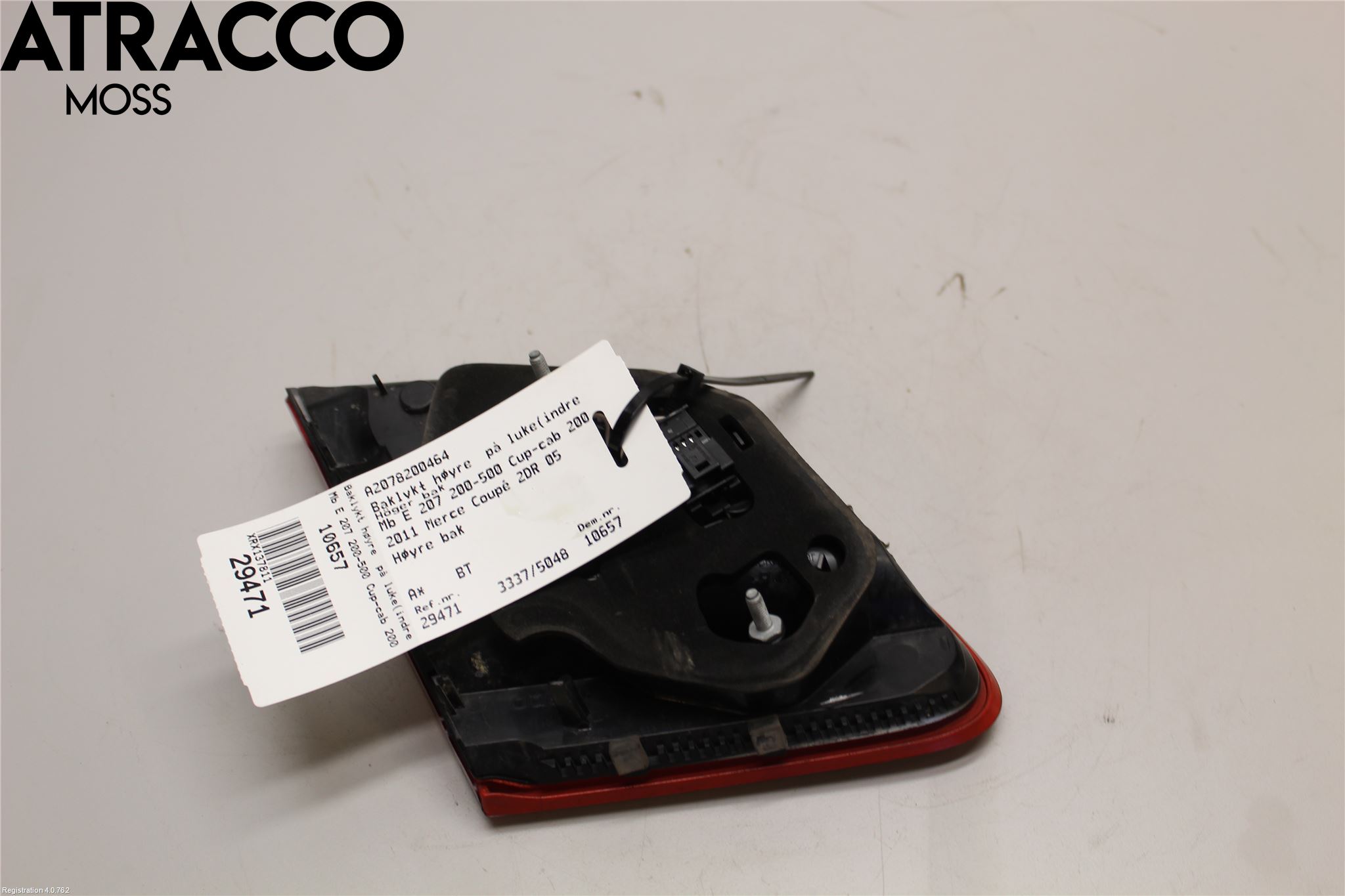 Mercedes-Benz MB E-KLASS COUPÈ/CAB(C207) 09-17 Baklykt Høyre  På Luke(Indre)