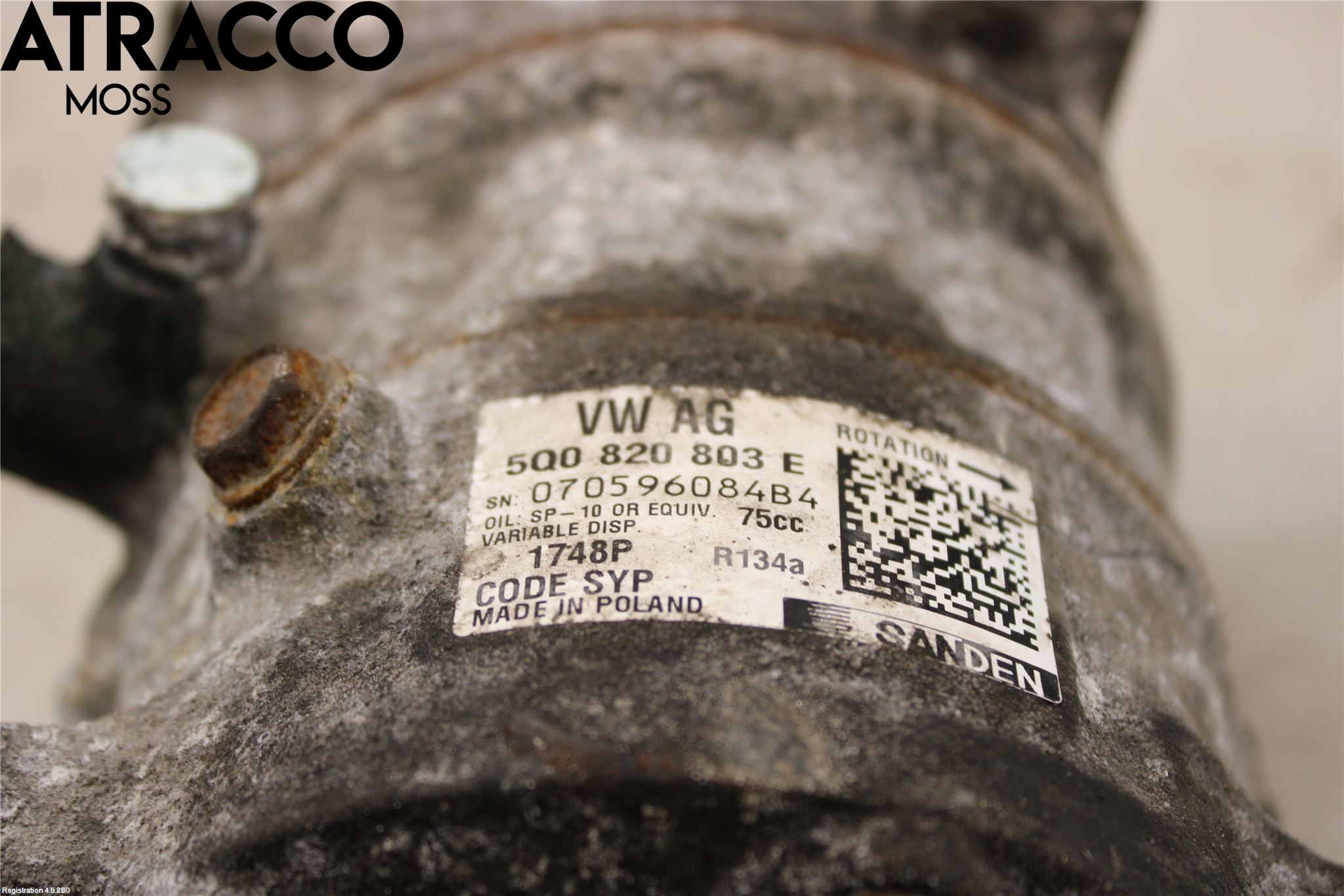 Audi A3/S3 8V 13-20 Varme Ac Kompressor