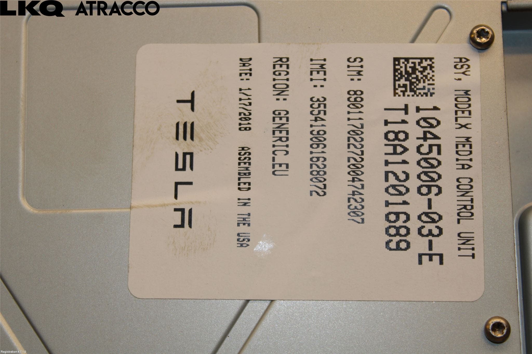 Tesla MODEL X 16- Multifunktionsdisplay