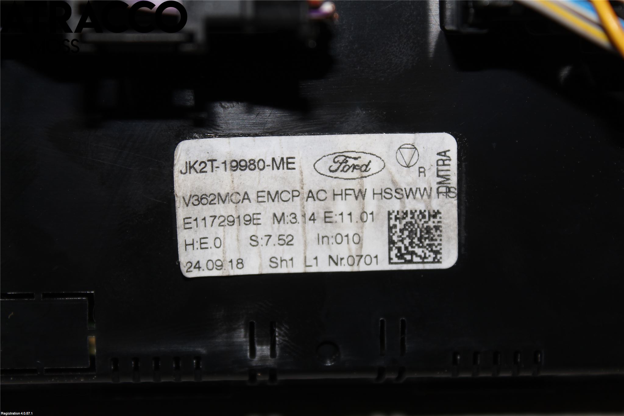 Ford TRANSIT SKÅP/BUSS 14-22 Varme Ac Betjening-Display
