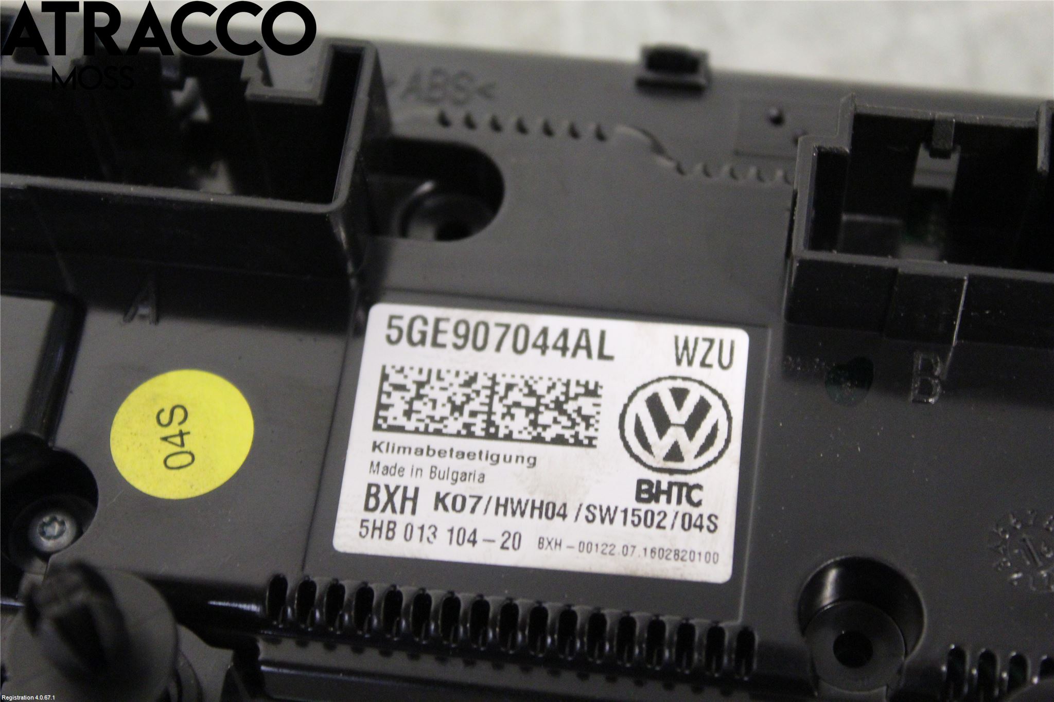 Volkswagen VW PASSAT 15-19 Varme Ac Betjening-Display