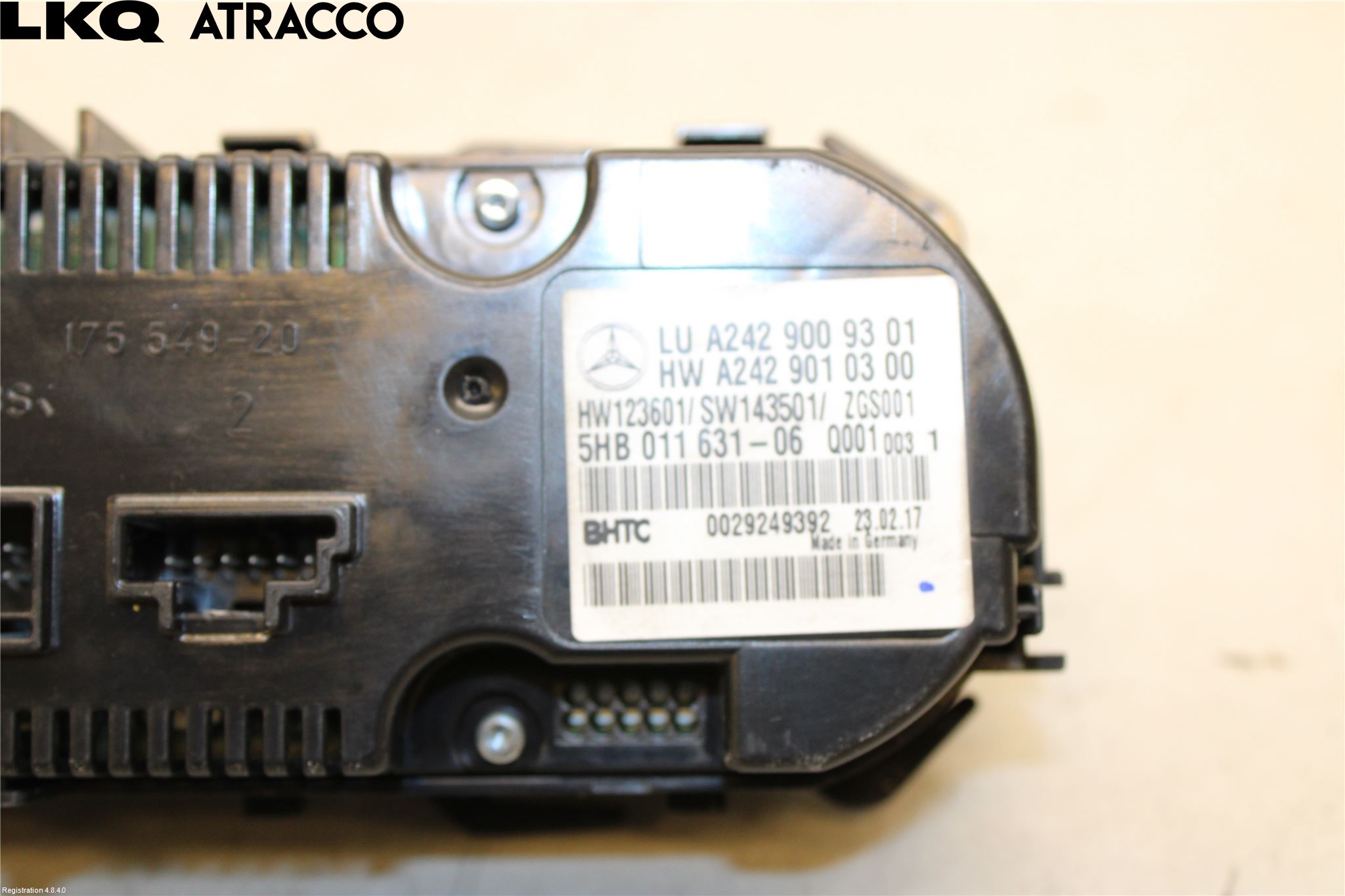 Mercedes-Benz MB B-KLASS (W246/W242) 12-19 Varme Ac Betjening-Display