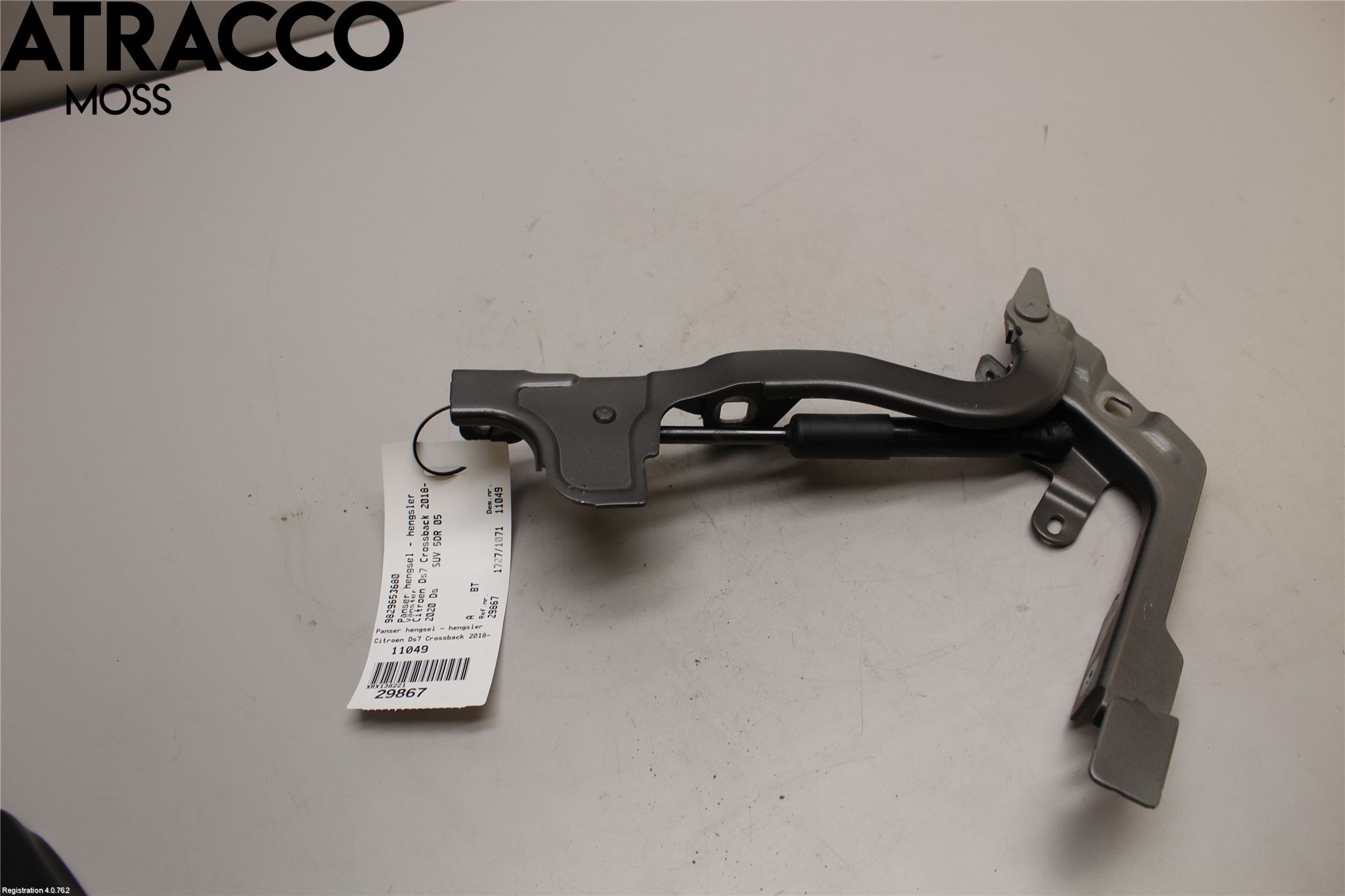 Citroen DS 7 CROSSBACK 19-23 Panser Hengsel - Hengsler