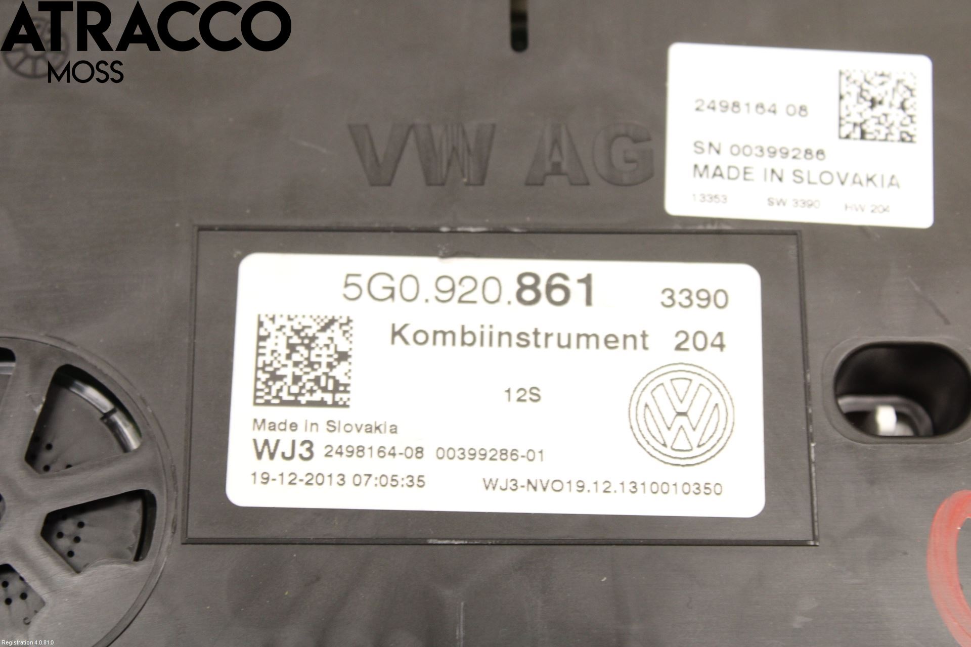 Volkswagen VW GOLF / E-GOLF VII 13-20 Instr Kombinert