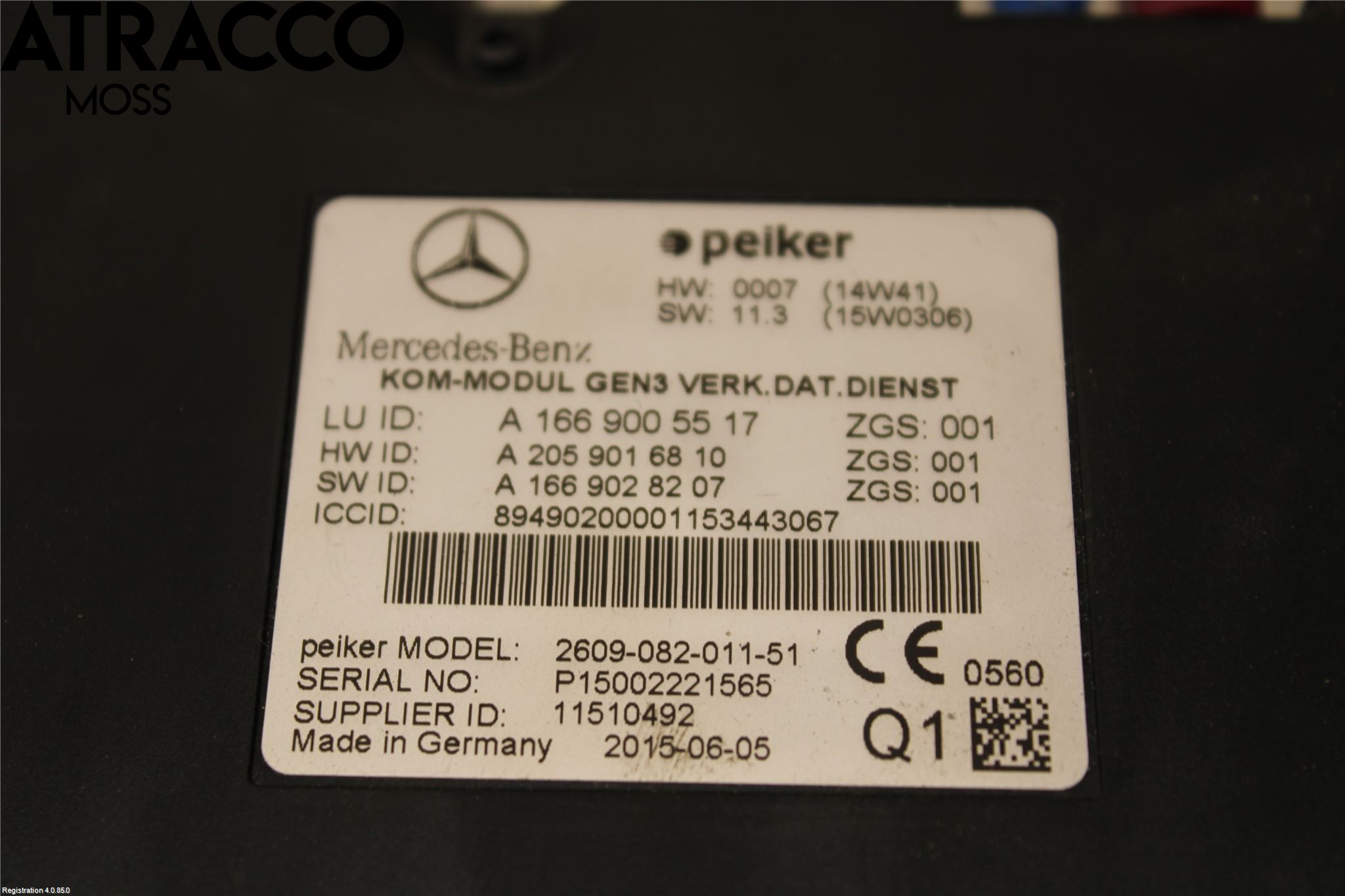 Mercedes-Benz MB C-KLASS (W205) 14-21 Styreenhet Øvrig