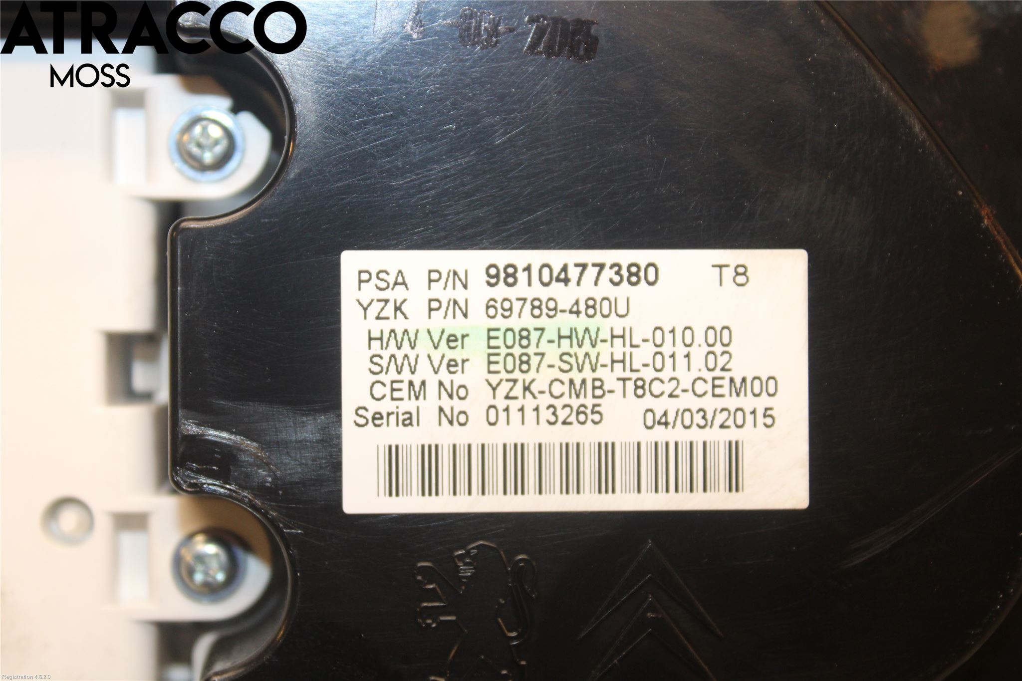 Peugeot 3008 09-16 Instr Kombinert