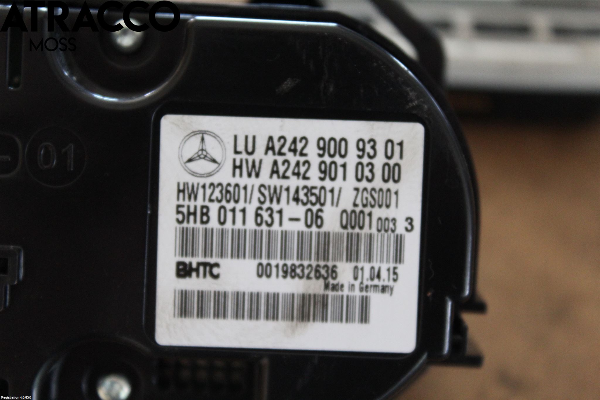 Mercedes-Benz MB B-KLASS (W246/W242) 12-19 Varme Ac Betjening-Display