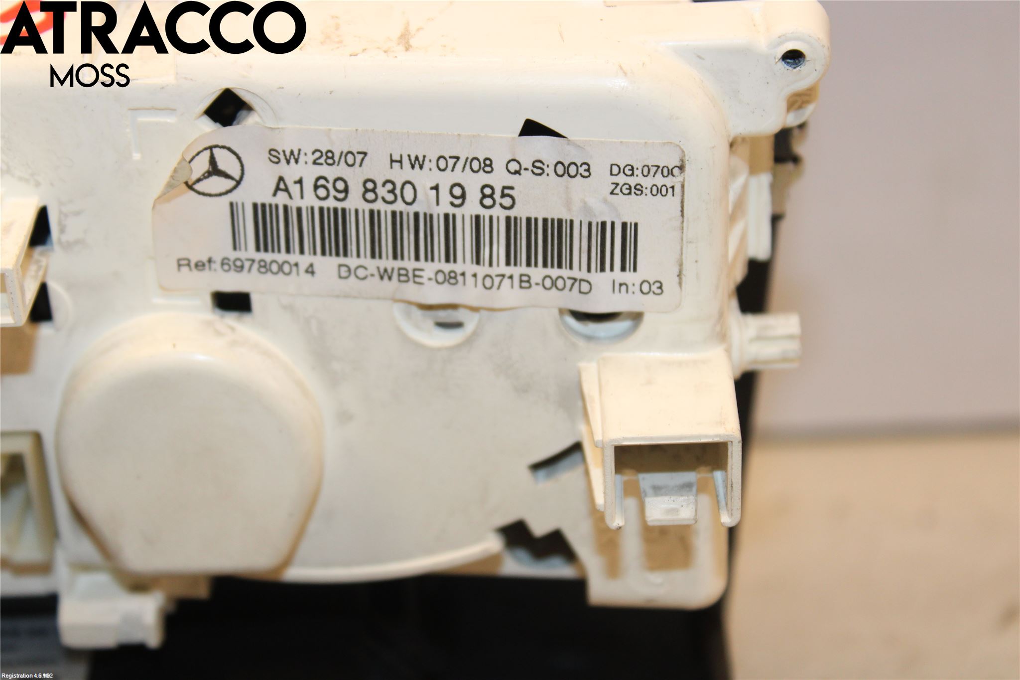 Mercedes-Benz MB B-KLASS (W245) 05-12 Varme Ac Betjening-Display