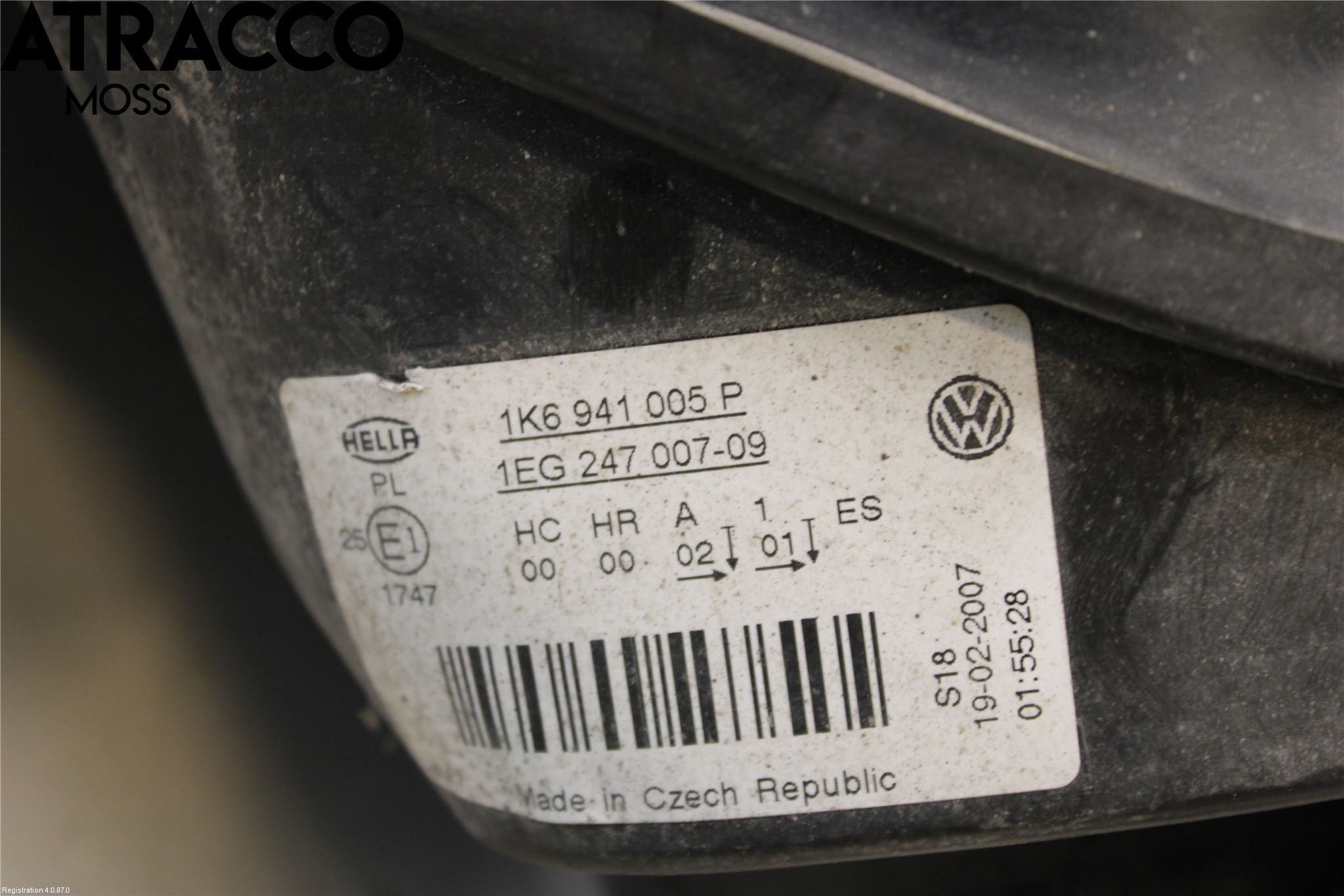 Volkswagen VW GOLF V 04-09 Frontlykt Venstre