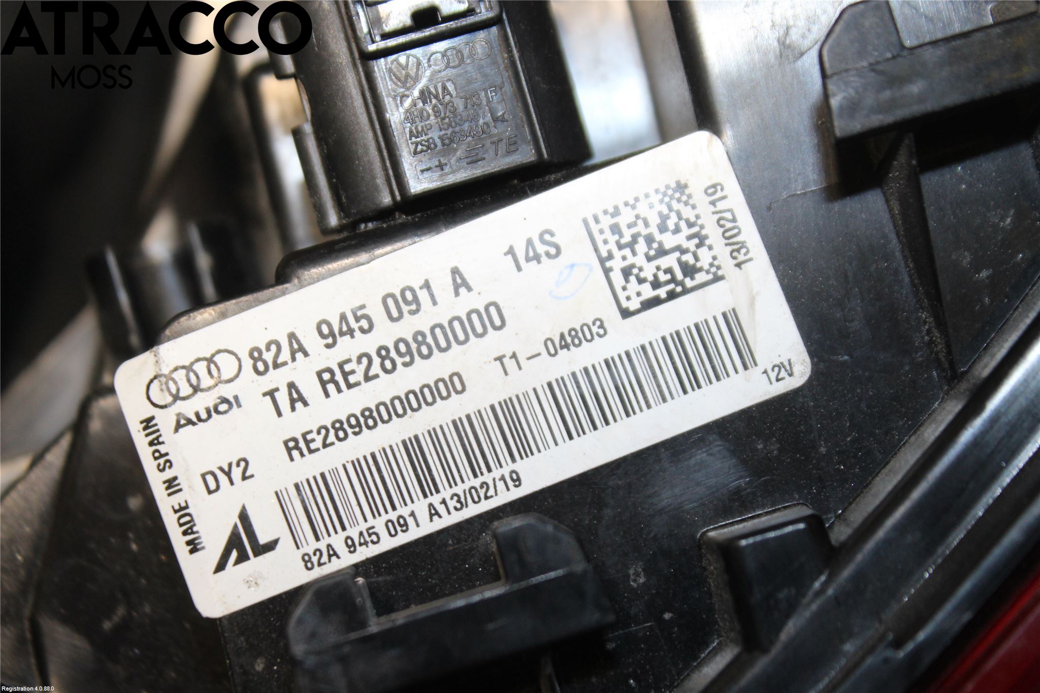 Audi A1 19- Baklykt Venstre