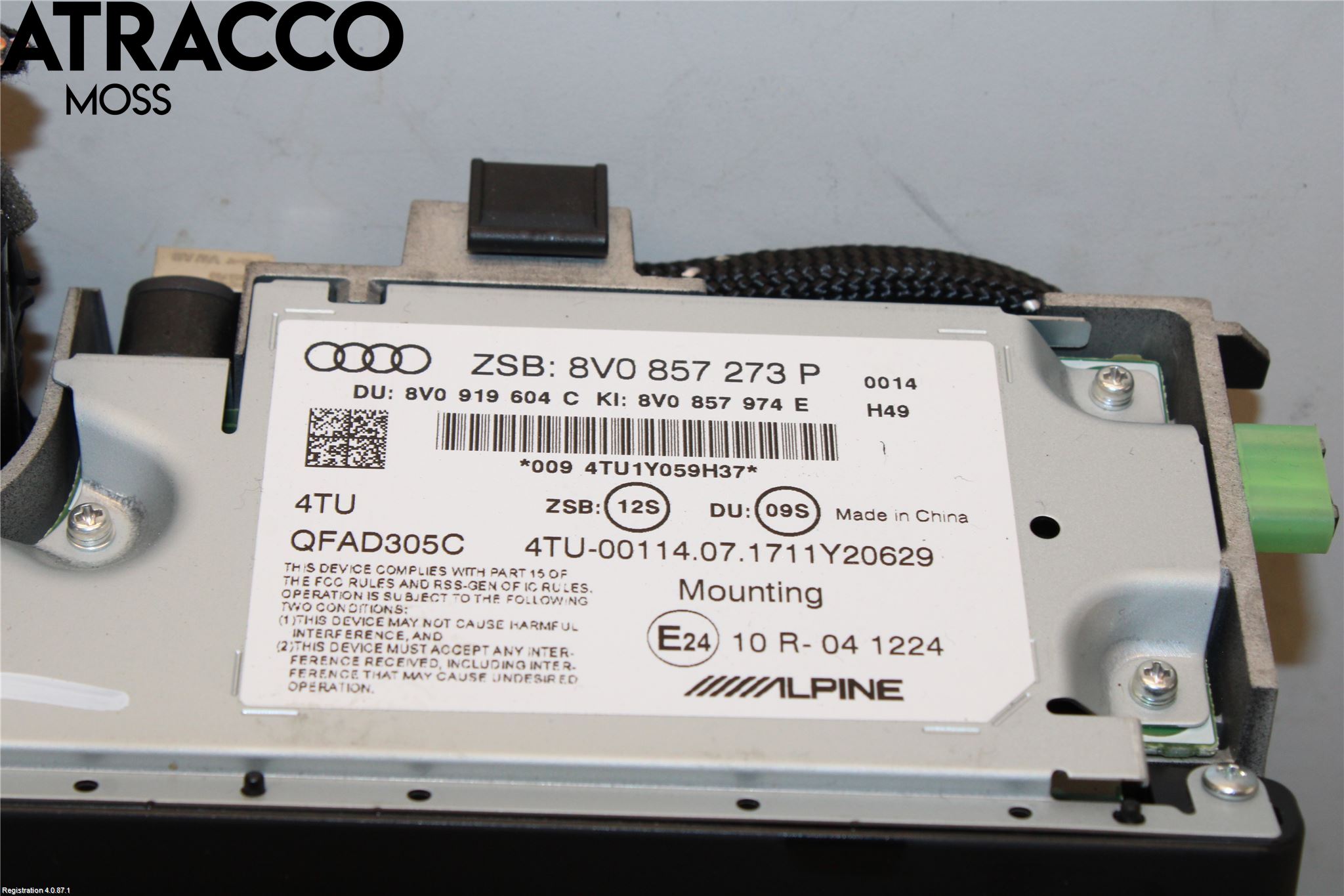 Audi A3/S3 8V 13-20 Instr Varselys - Display