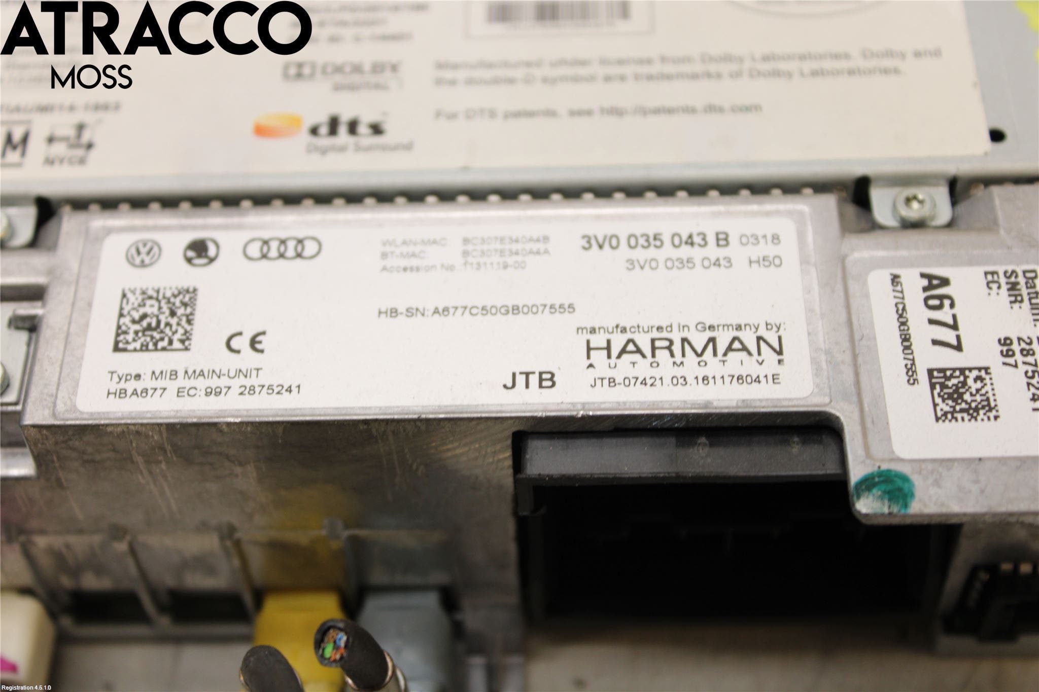 Skoda SUPERB 16-24 Stereo Radio Med Cd