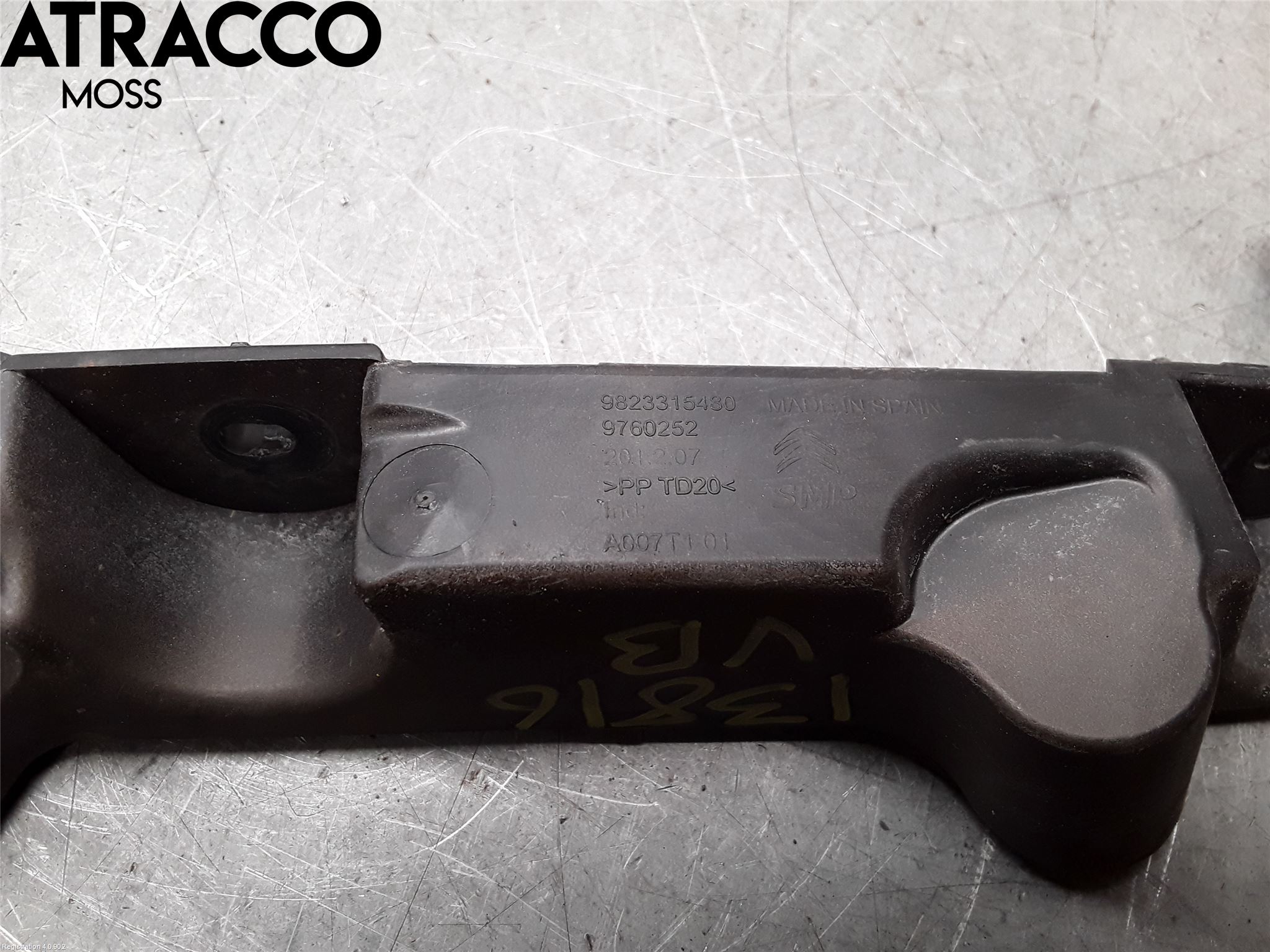 Citroen C4 CACTUS 14-20 Støtfanger Bak Feste