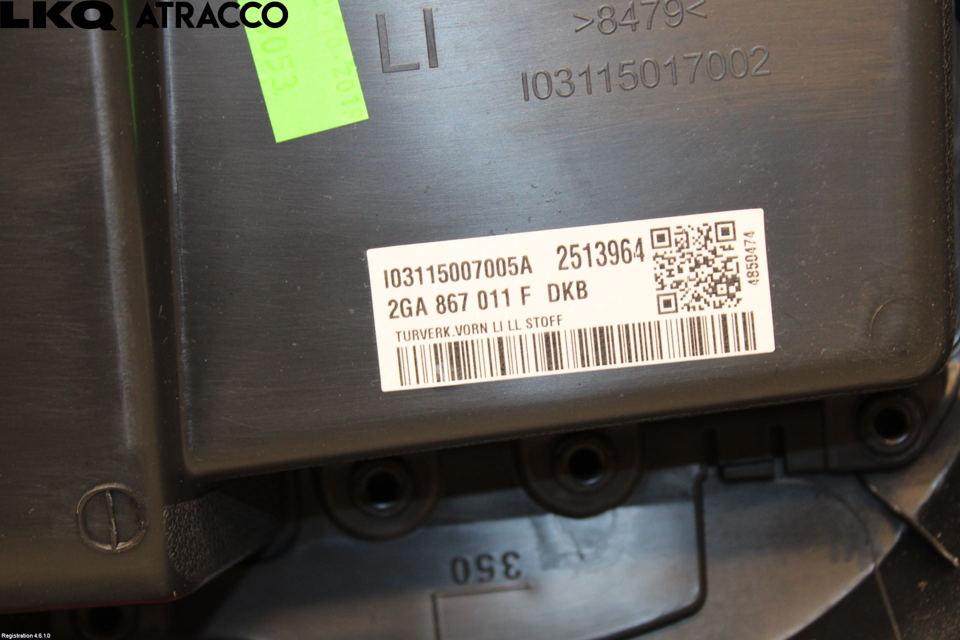 Volkswagen VW T-ROC 18- Innr Dørtrekk Venstre