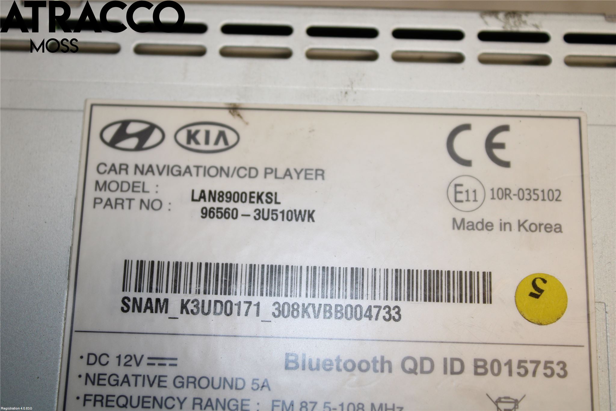 Kia SPORTAGE (SL) 11-15 Stereo Radio Med Cd