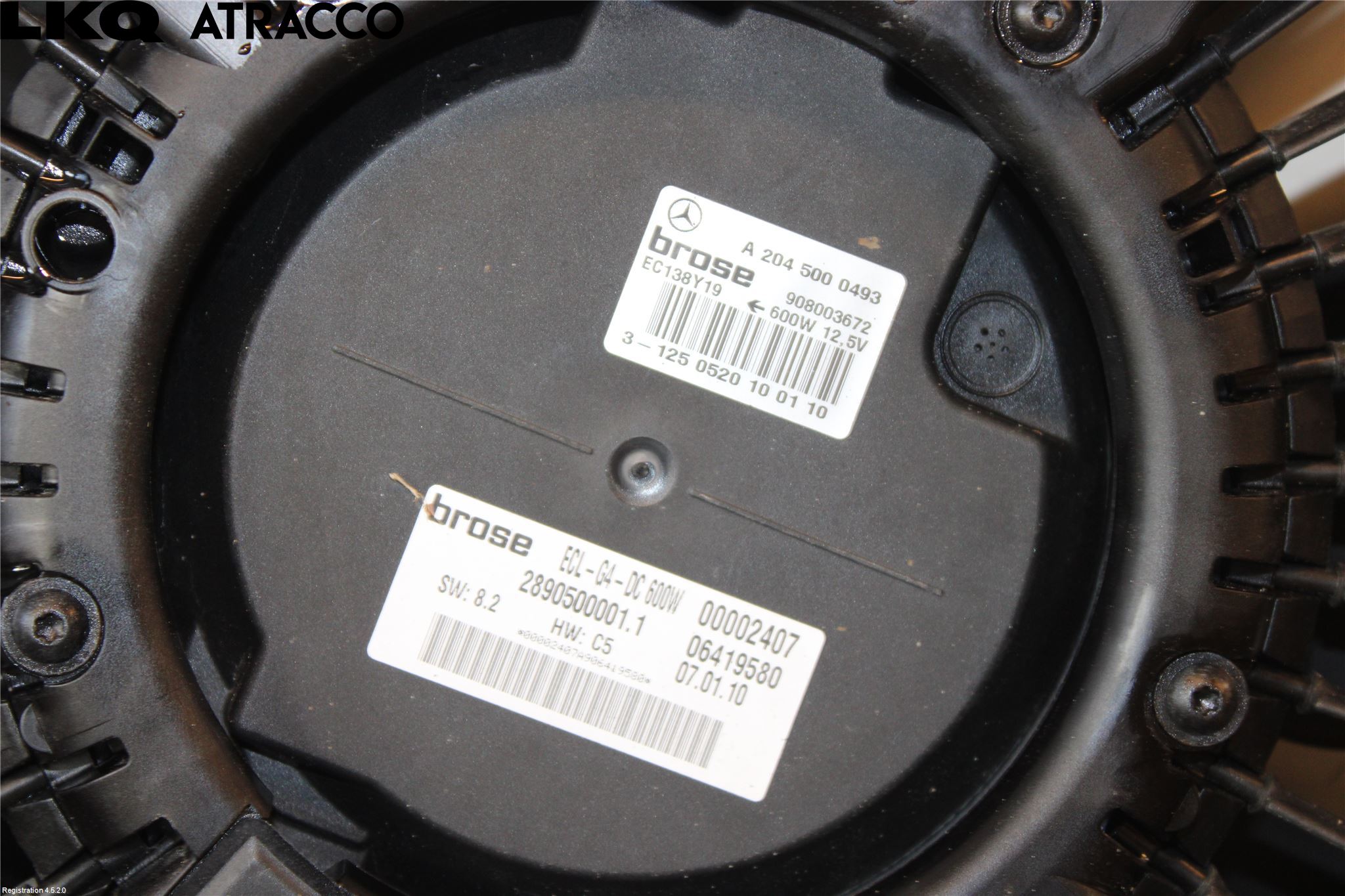 Mercedes-Benz MB E-KLASS (W212) 09-16 Kjølevifte Elektrisk