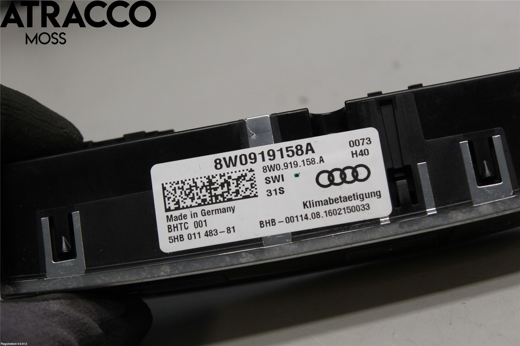 Audi A4/S4 B9 16-19 Varme Ac Betjening-Display