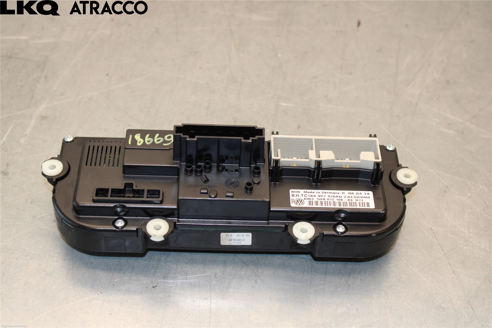 Volkswagen VW CADDY 16-20 Varme Ac Betjening-Display