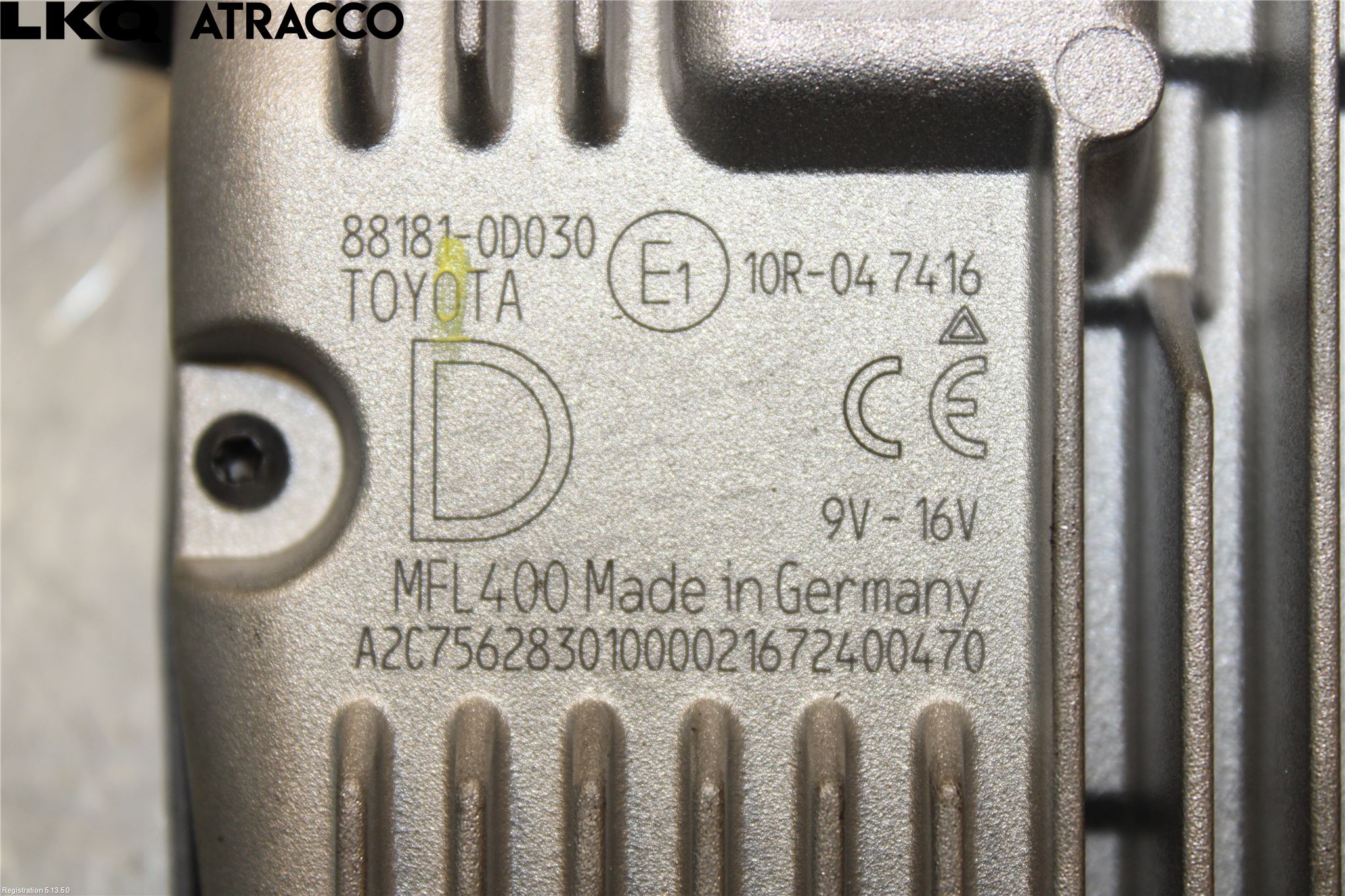 Toyota YARIS XP130 15-20 Parkeringshjelp Kamera