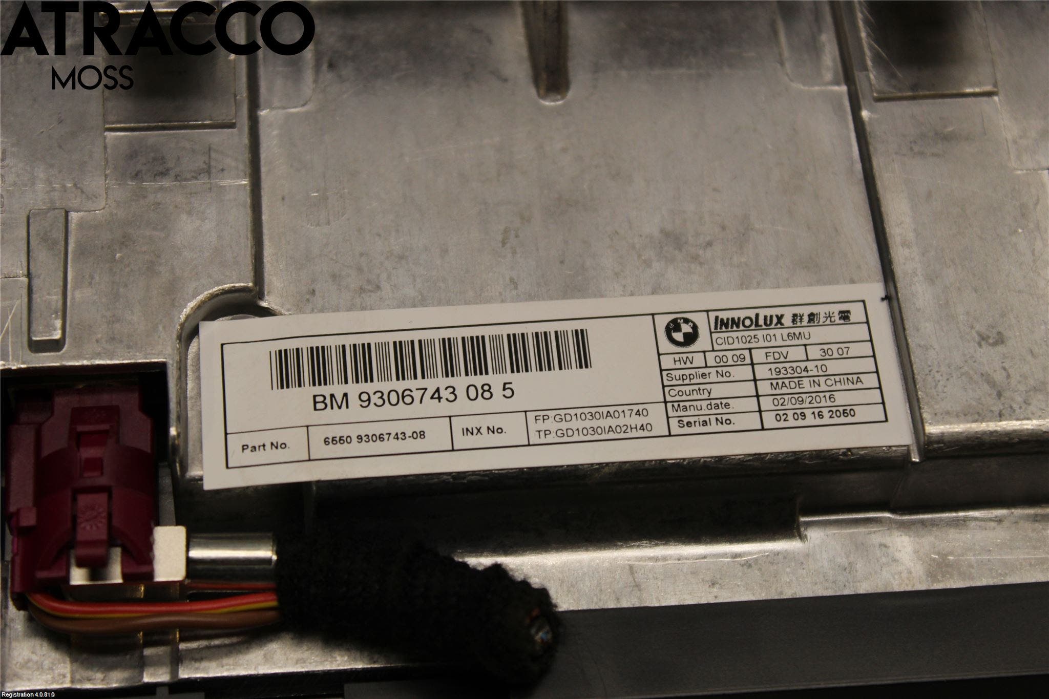 BMW i3 I01 13-22 Multifunktionsdisplay