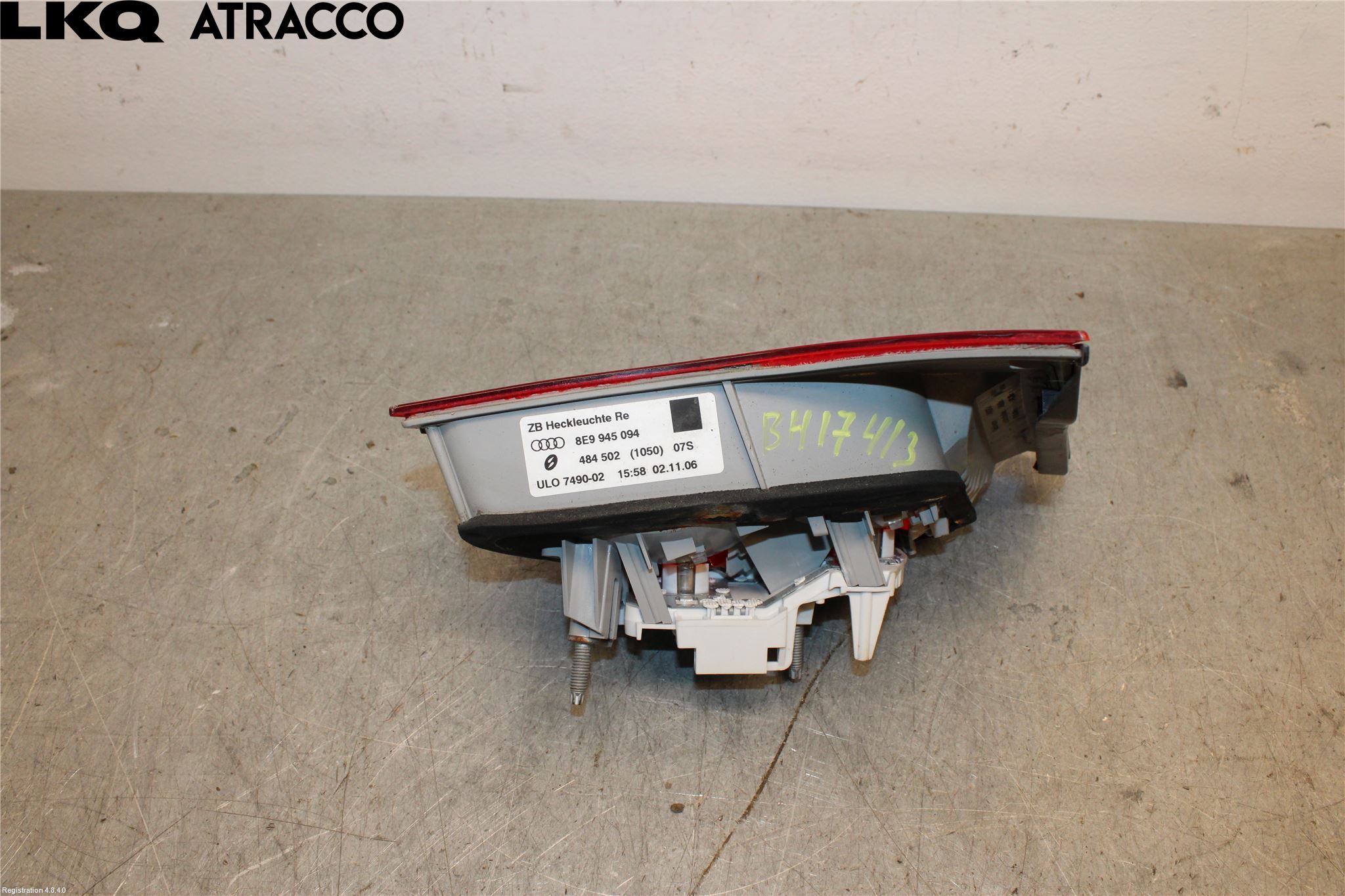 Audi A4/S4 05-07 Baklykt Høyre  På Luke(Indre)