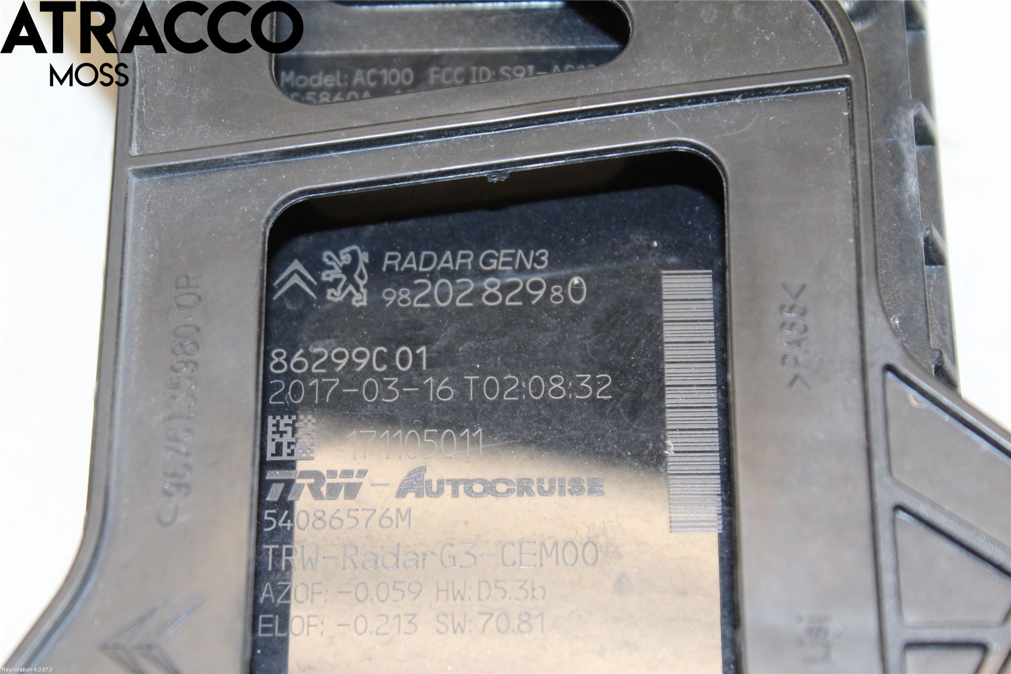 Peugeot 3008 17-24 Sensor Kollisjonsbeskyttelse