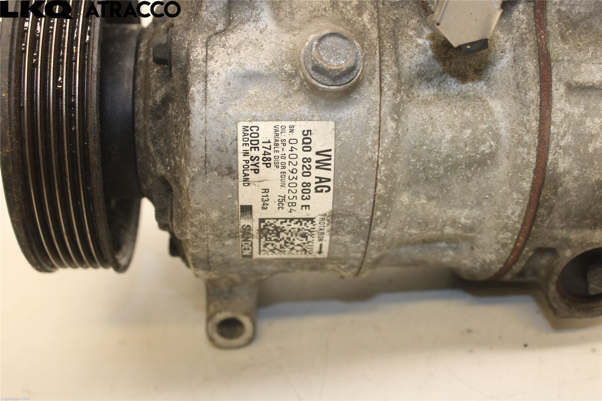 Volkswagen VW GOLF / E-GOLF VII 13-20 Varme Ac Kompressor