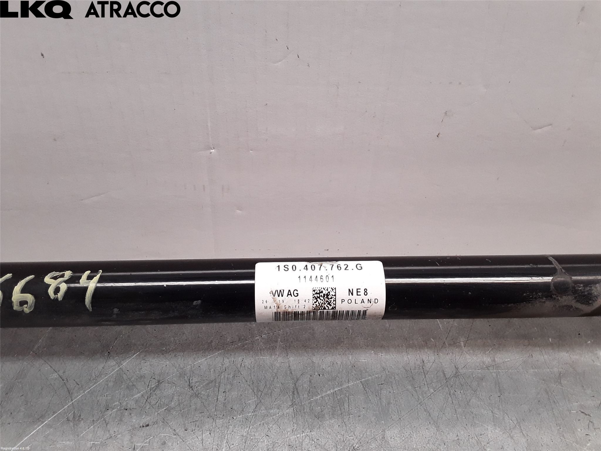 Volkswagen VW UP! / E-UP! Drivaksel Foran Kompl Høyre