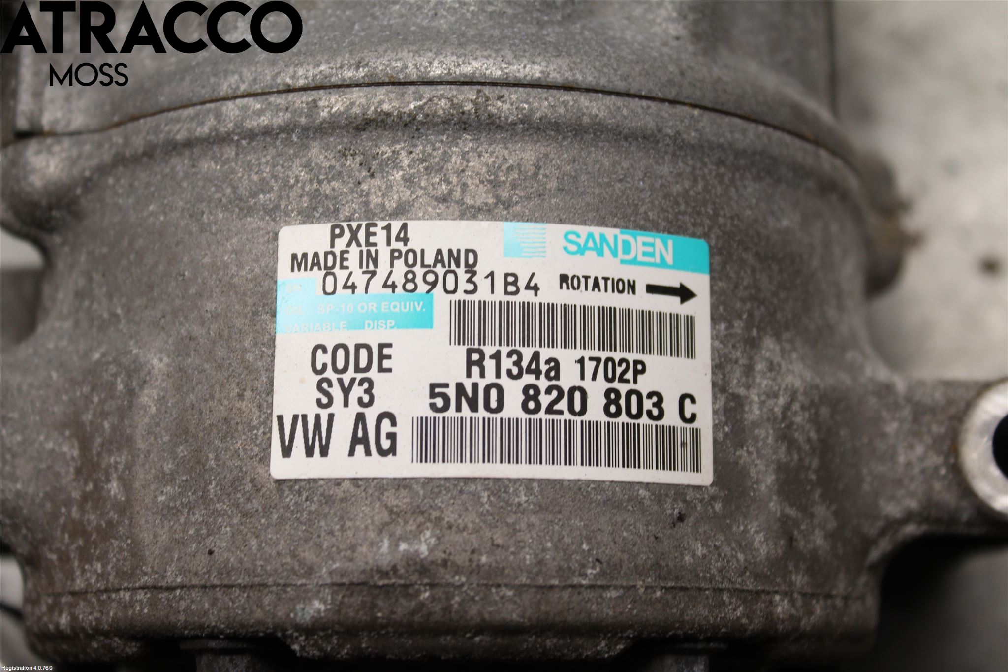 Audi A3/S3 05-13 Varme Ac Kompressor