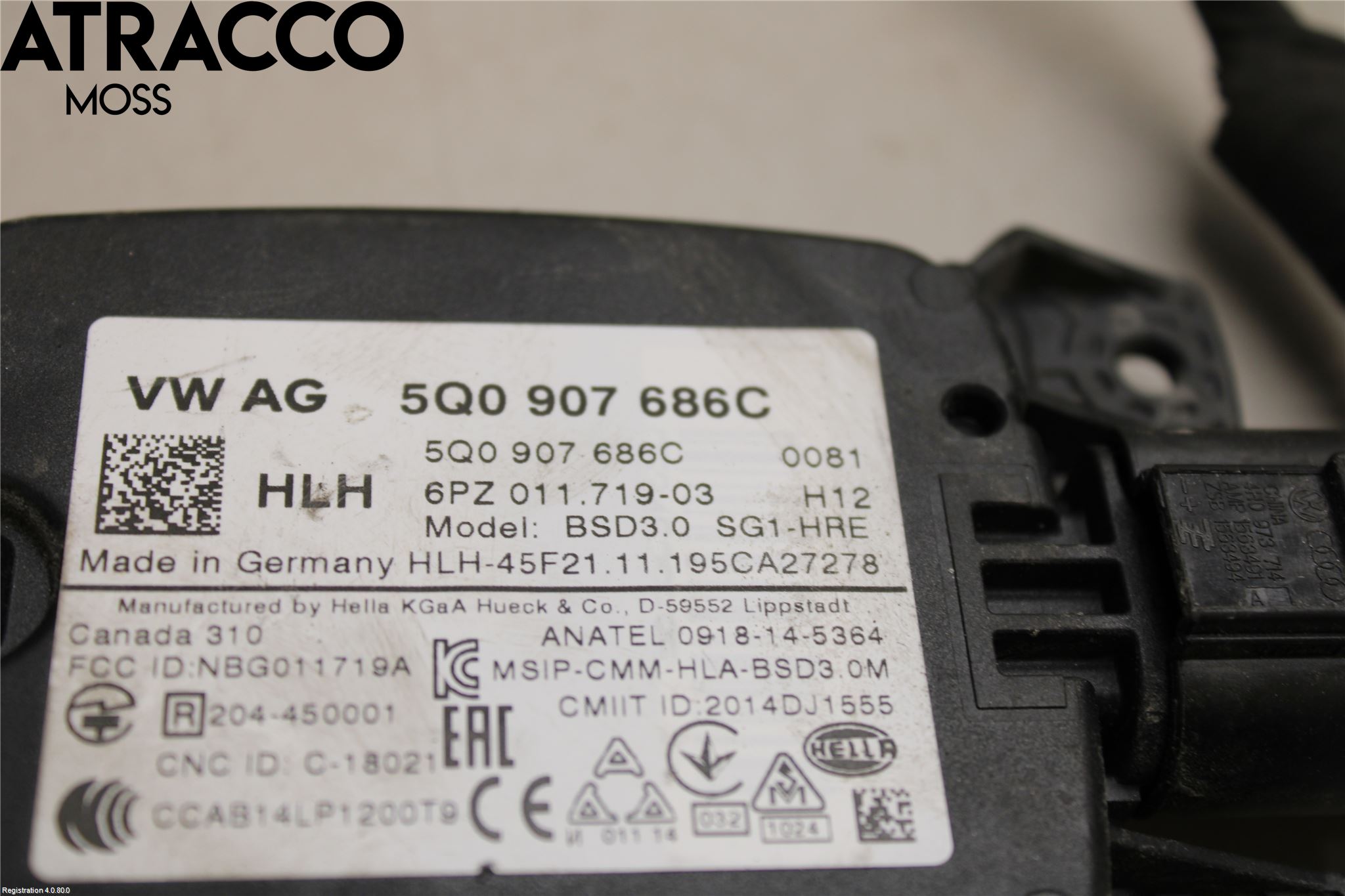 Volkswagen VW GOLF / E-GOLF VII 13-20 Sensor Kollisjonsbeskyttelse