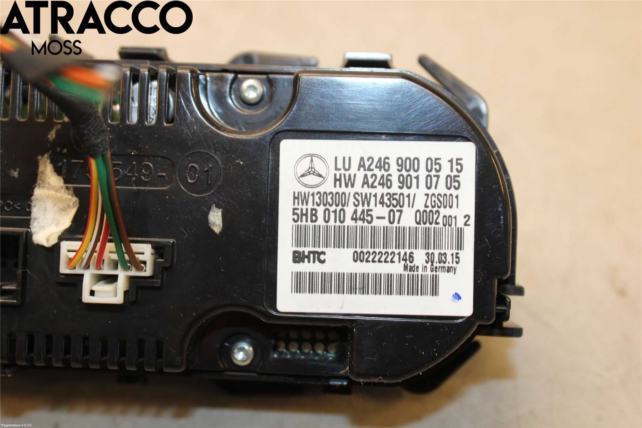 Mercedes-Benz MB A-KLASS (W176) 13-18 Varme Ac Betjening-Display
