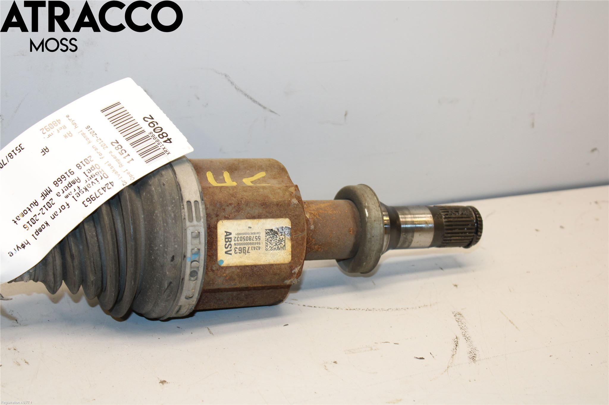 Opel AMPERA 17- Drivaksel Foran Kompl Høyre