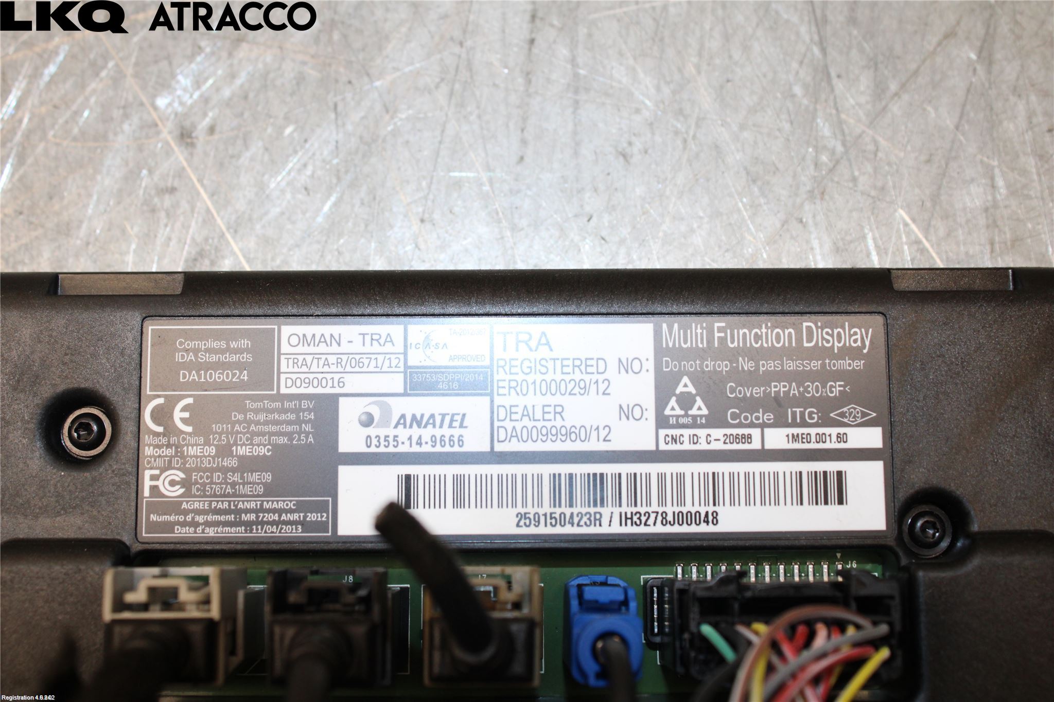 Renault ZOE/E-TECH 13- Multifunktionsdisplay