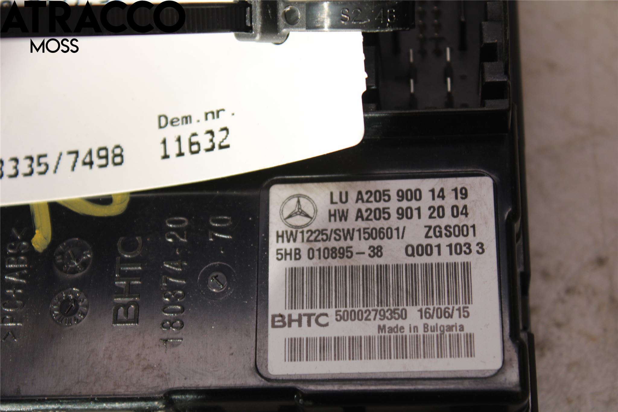 Mercedes-Benz MB C-KLASS (W205) 14-21 Styreenhet Øvrig