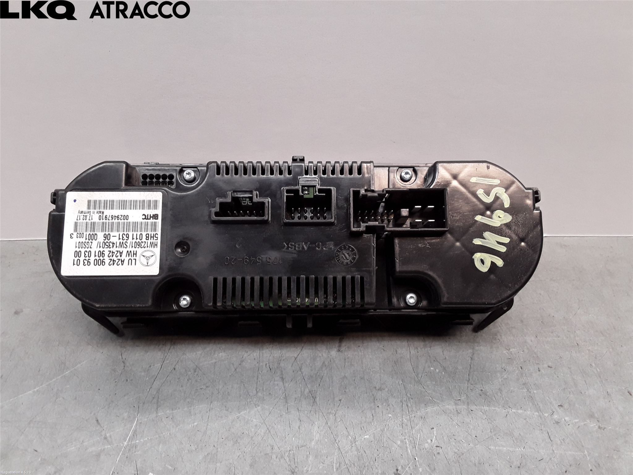 Mercedes-Benz MB B-KLASS (W246/W242) 12-19 Varme Ac Betjening-Display