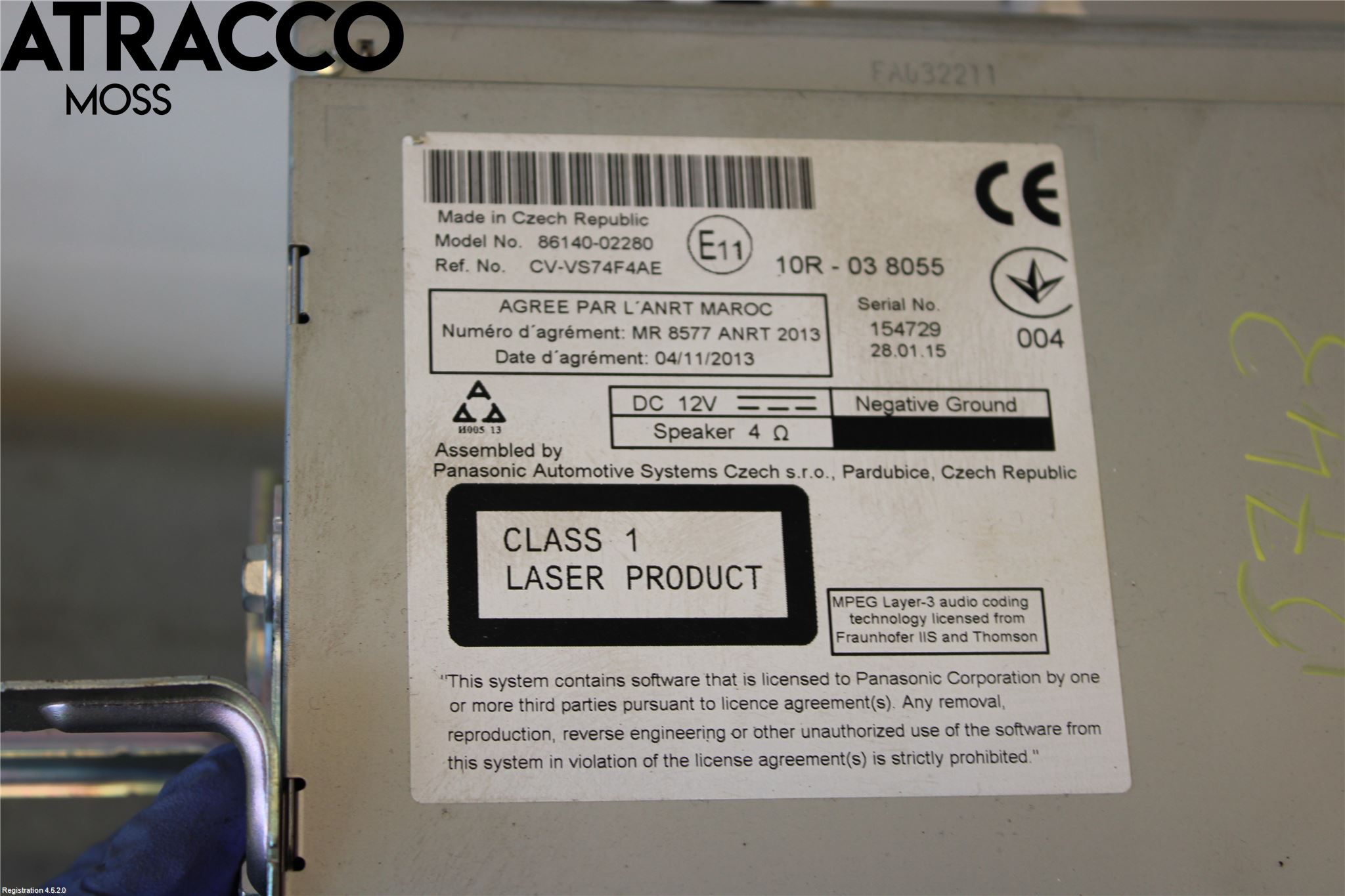 Toyota AURIS 13-19 Stereo Radio Med Cd