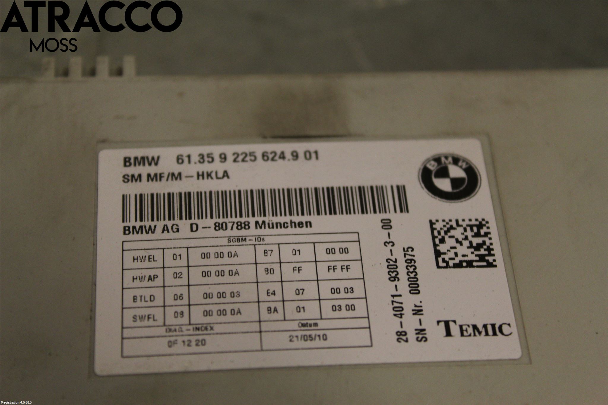 BMW 5 F10/F11/F18 09-17 Styreenhet Øvrig