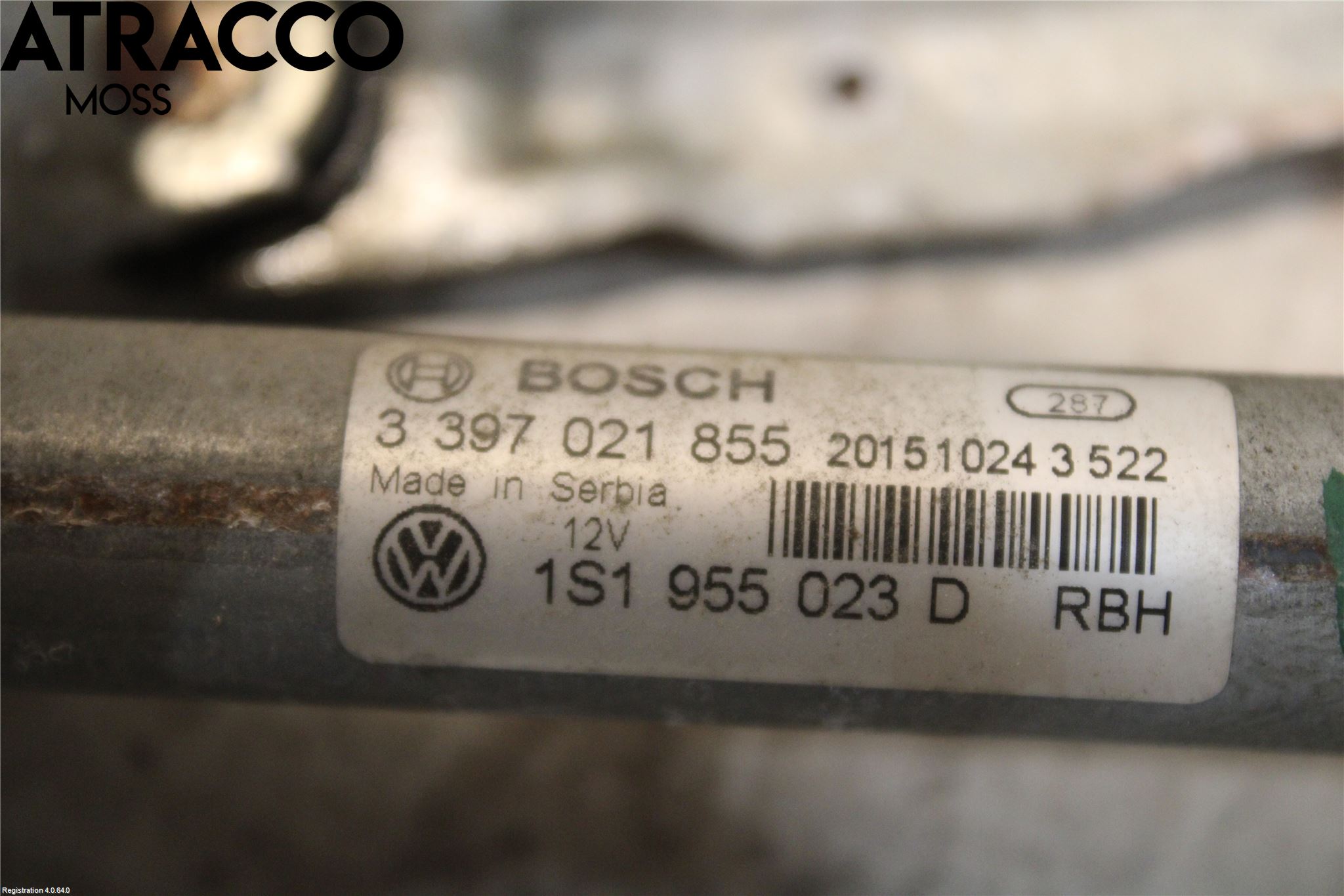 Volkswagen VW UP! / E-UP! Viskeroverføring Frontrute