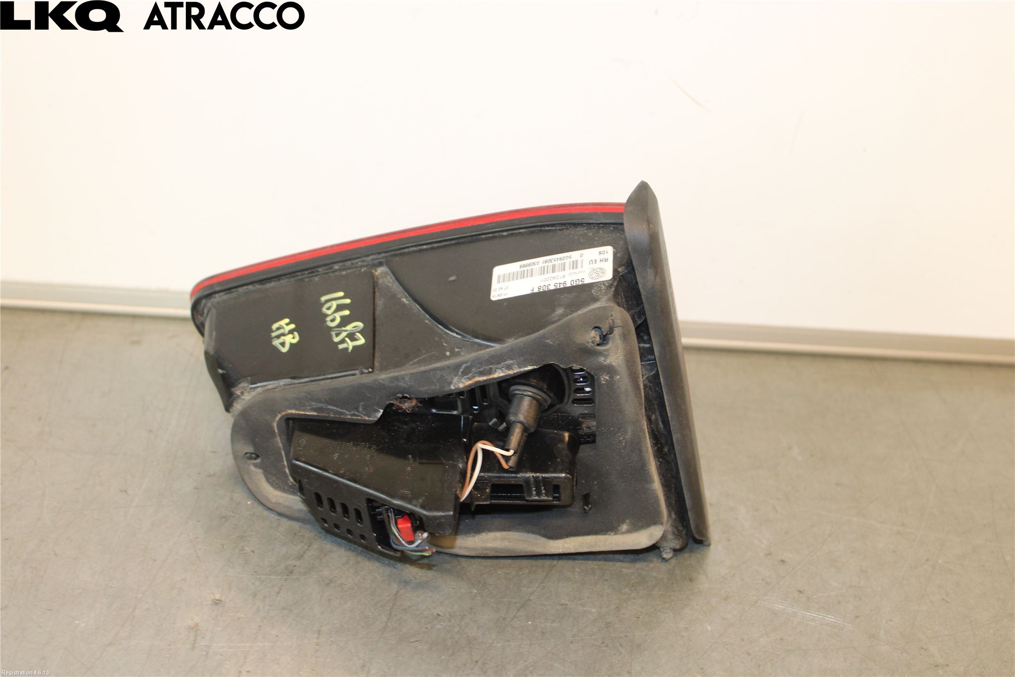 Volkswagen VW GOLF / E-GOLF VII 13-20 Baklykt Høyre  På Luke(Indre)